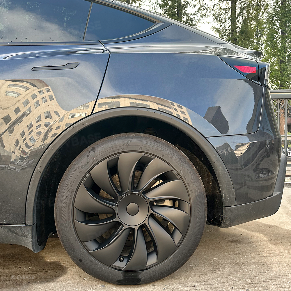 Model Y Juniper 19 inch Wheel Covers Überturbine Style Matte Hubcaps for Tesla Crossflow Wheels