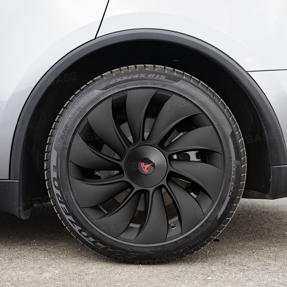 Model Y Juniper 19 inch Wheel Covers Überturbine Style Matte Hubcaps for Tesla Crossflow Wheels