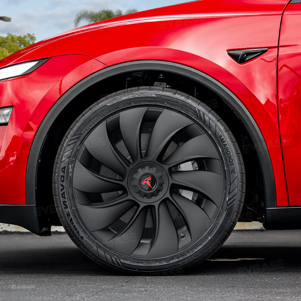 Model Y Juniper 19 inch Wheel Covers Überturbine Style Matte Hubcaps for Tesla Crossflow Wheels