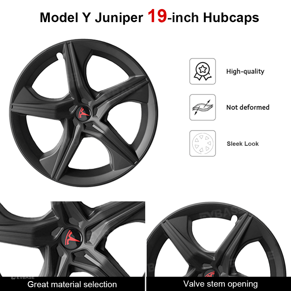 Model Y Juniper 19" Wheel Covers Starfish Style Hubcaps for Tesla