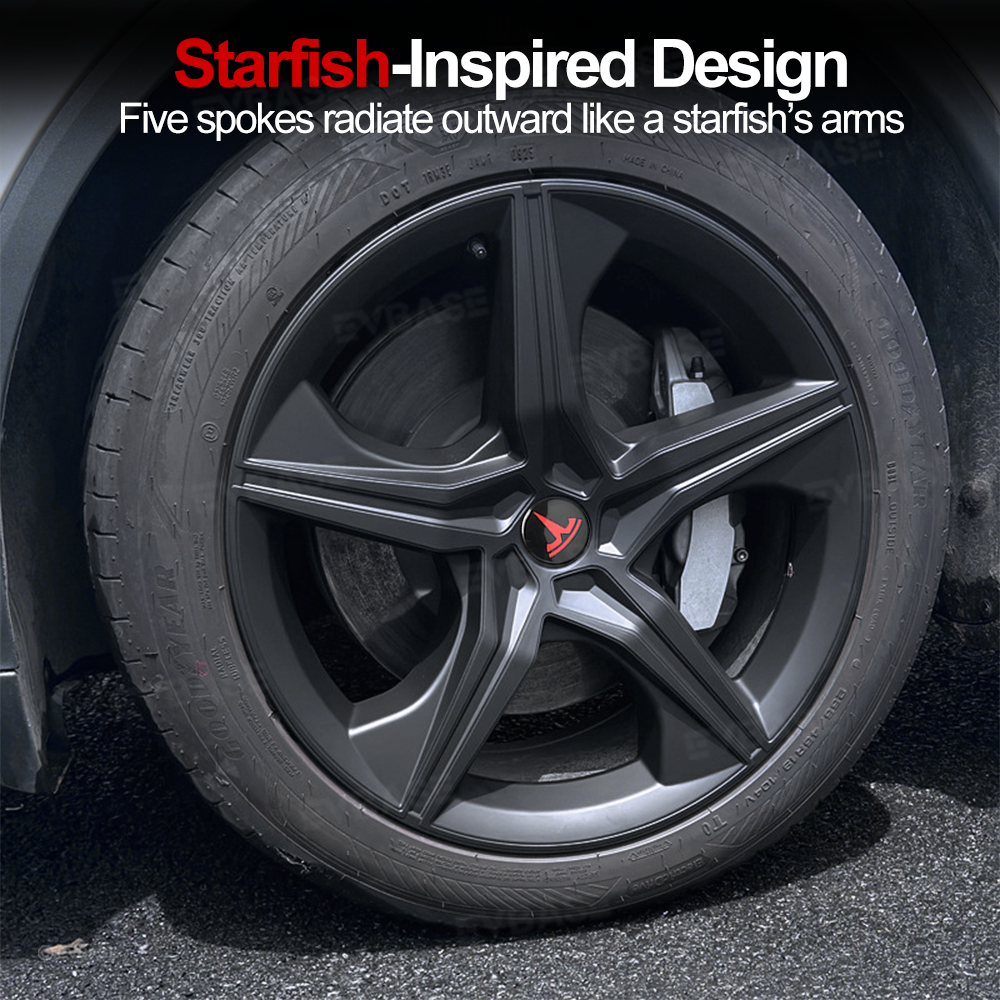 Model Y Juniper 19" Wheel Covers Starfish Style Hubcaps for Tesla