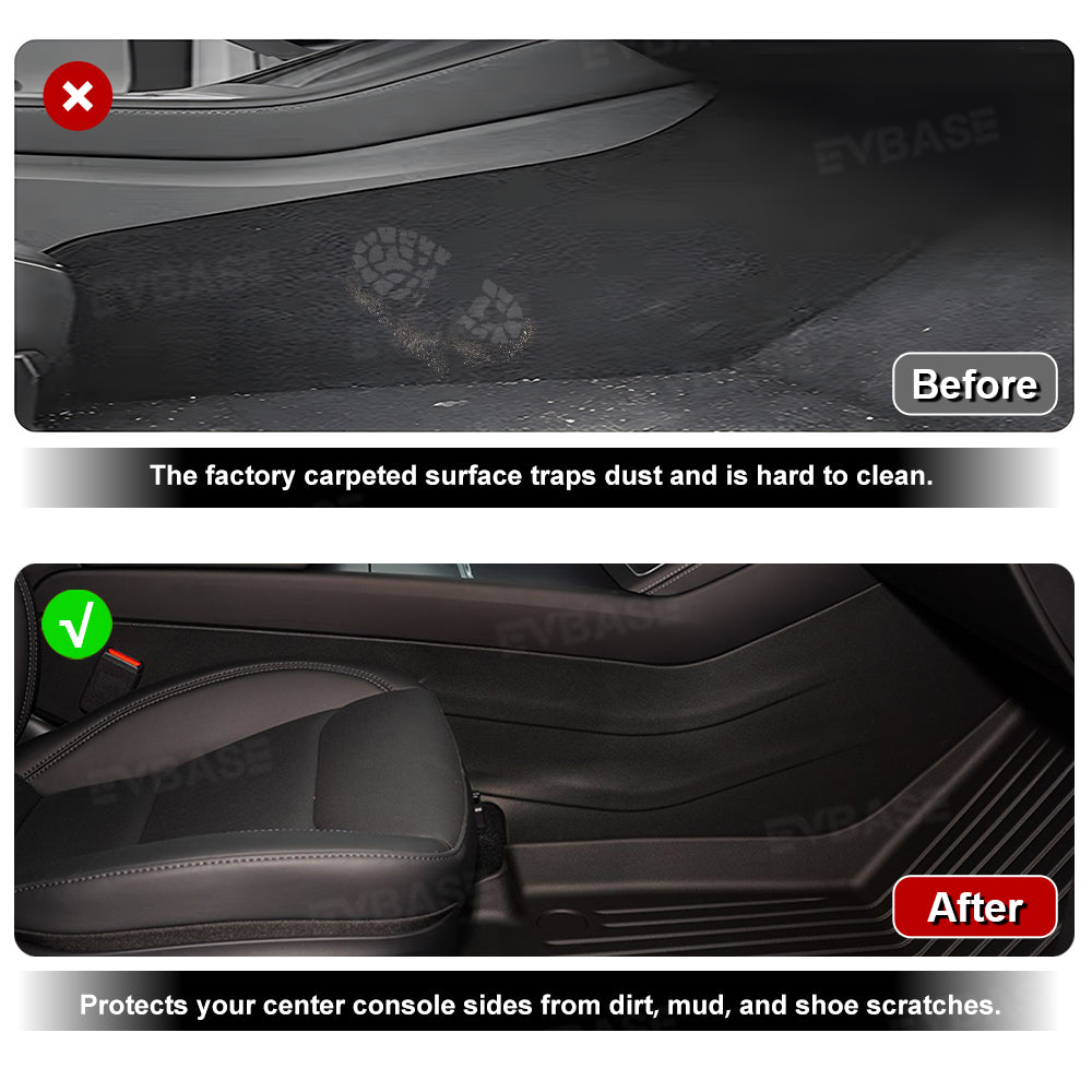 Model Y Juniper/ 3 Highland Center Console Side Panel Anti-Kick Pads TPE Interior Protectors