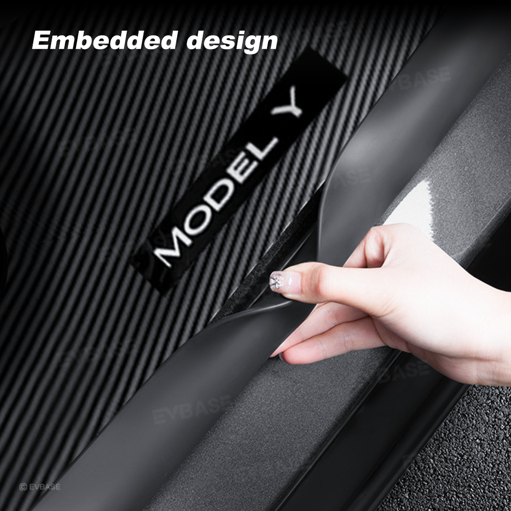 Model Y Juniper/ 3 Highland Door Sill Protector Full-Coverage Kick Panel Carpet Protection Cover