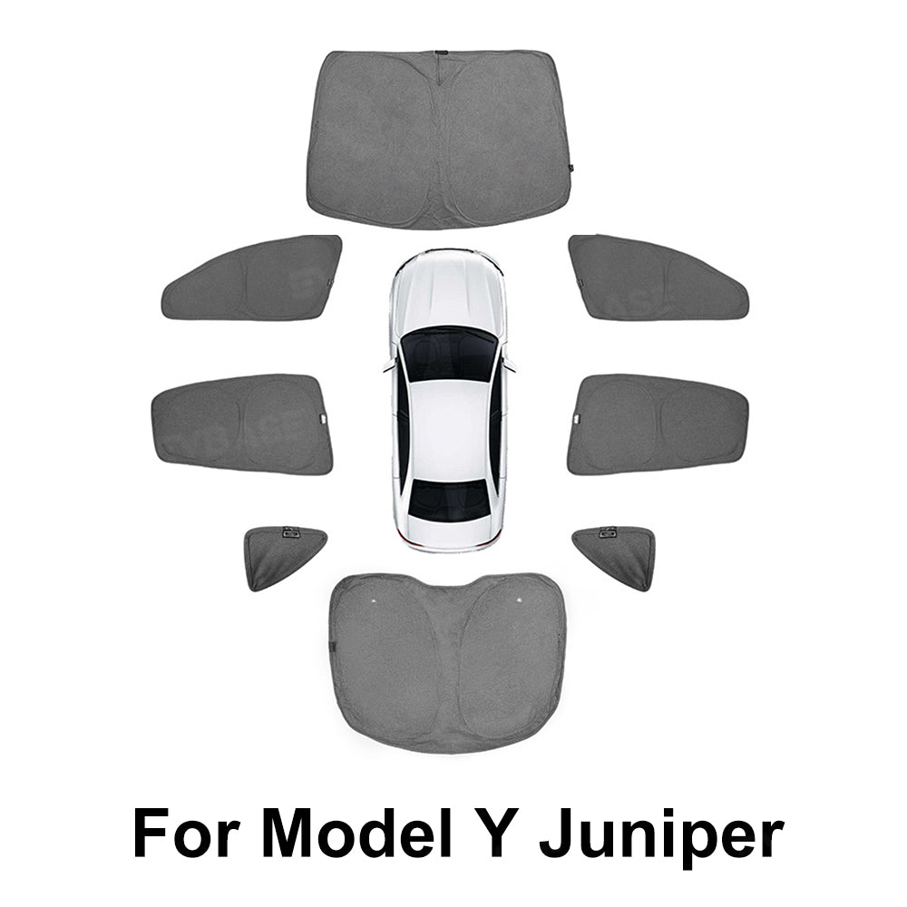 Model Y Juniper/ 3 Highland Front and Rear Windshield Shade Side Window Sunshade Foldable Sun Visor