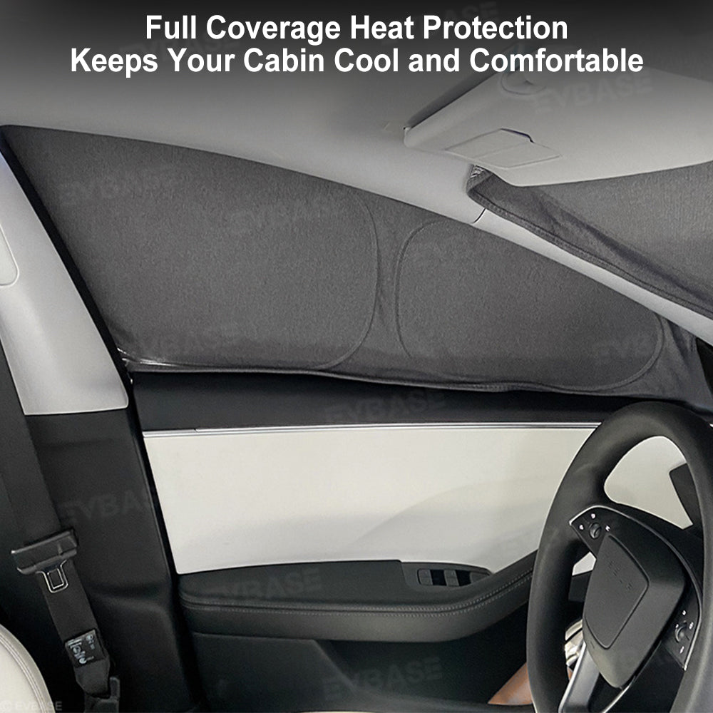 Model Y Juniper/ 3 Highland Front and Rear Windshield Shade Side Window Sunshade Foldable Sun Visor
