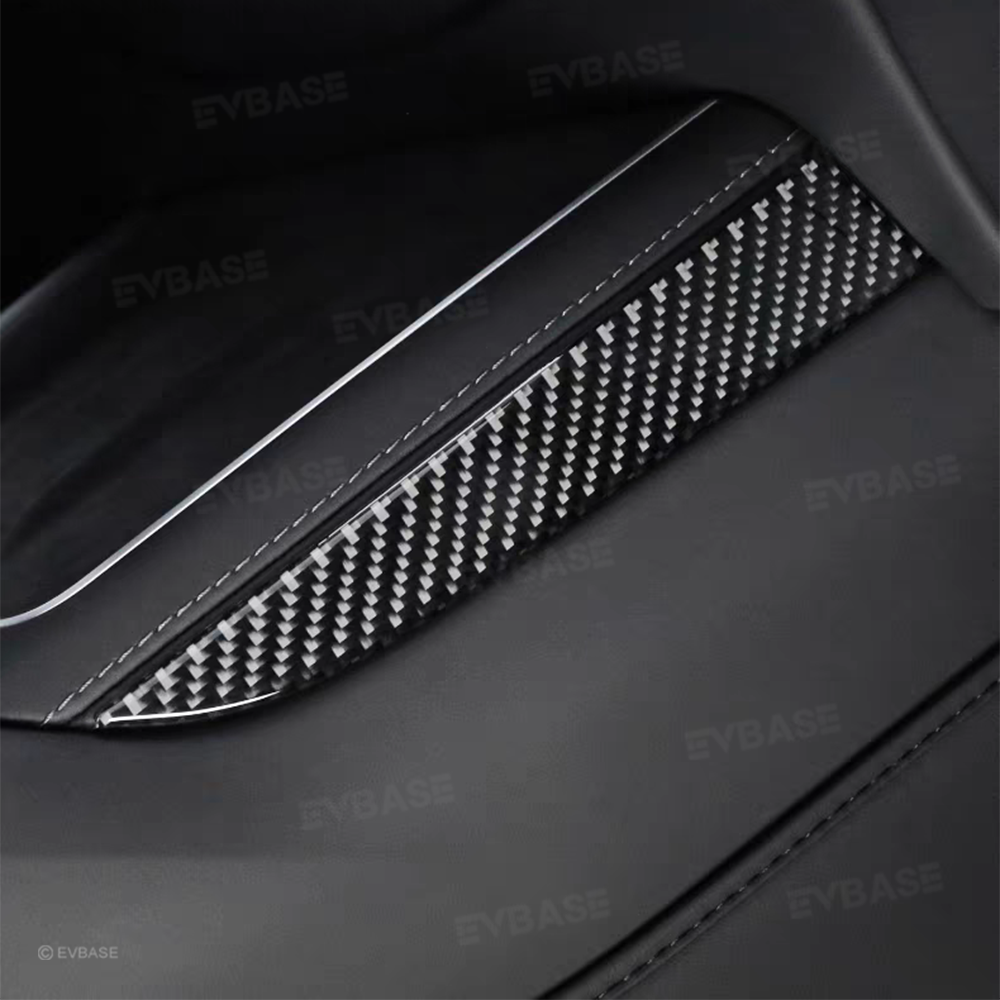 Model Y Juniper/ 3 Highland Real Soft Carbon Fiber Side Trim Cover for Center Console Wireless Charger