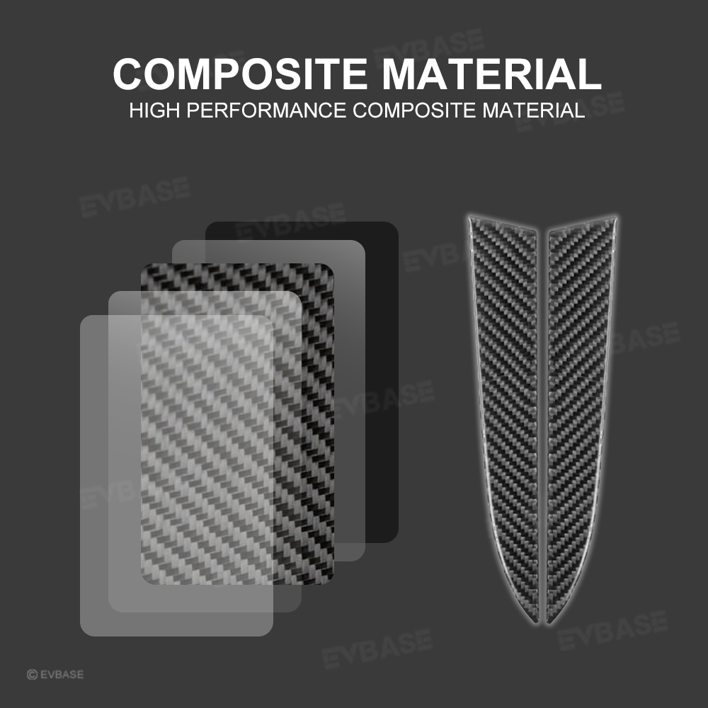 Model Y Juniper/ 3 Highland Real Soft Carbon Fiber Side Trim Cover for Center Console Wireless Charger