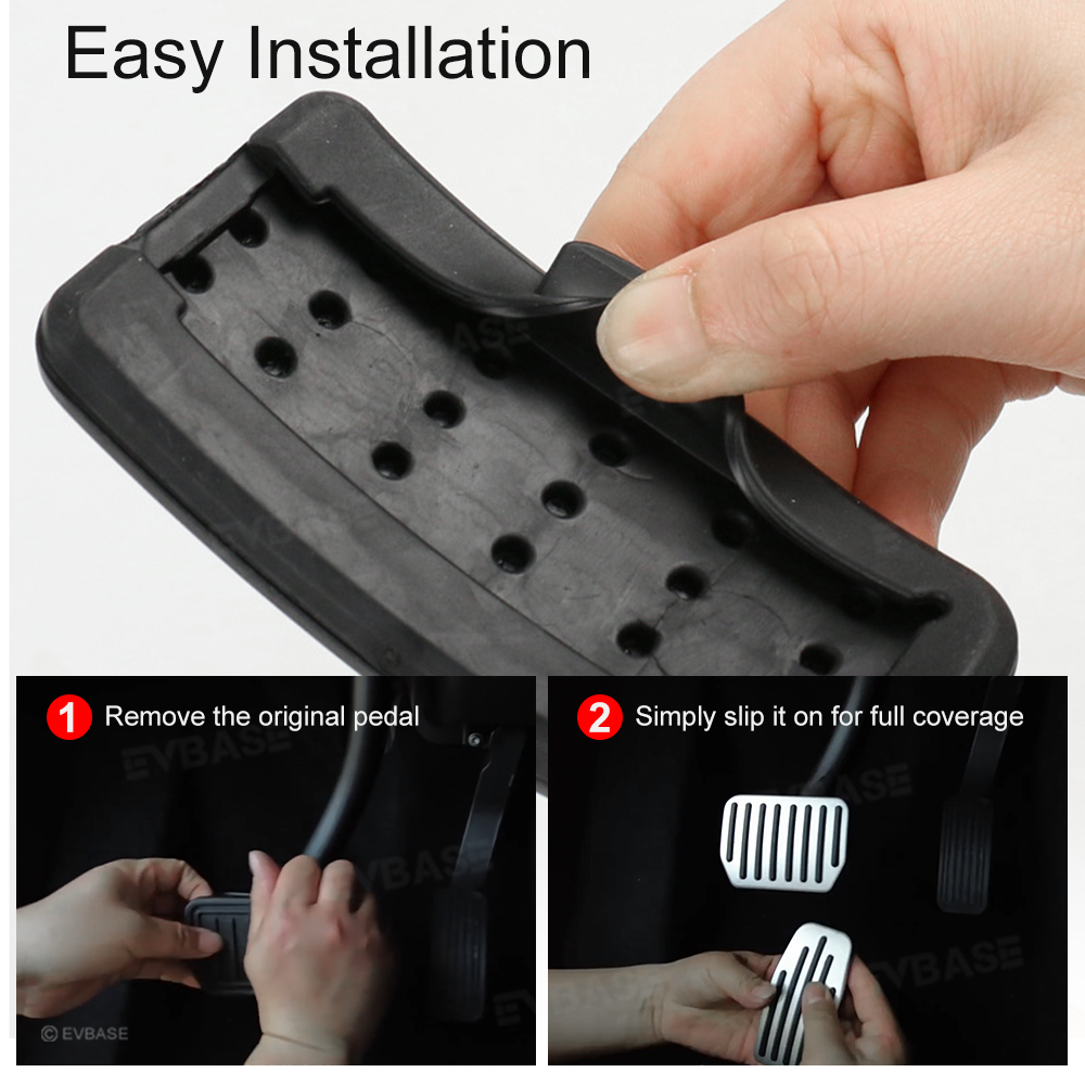Model Y Juniper/3 Highland Non-Slip Pedal Covers Performance Aluminum Accelerator Brake Pedal Set