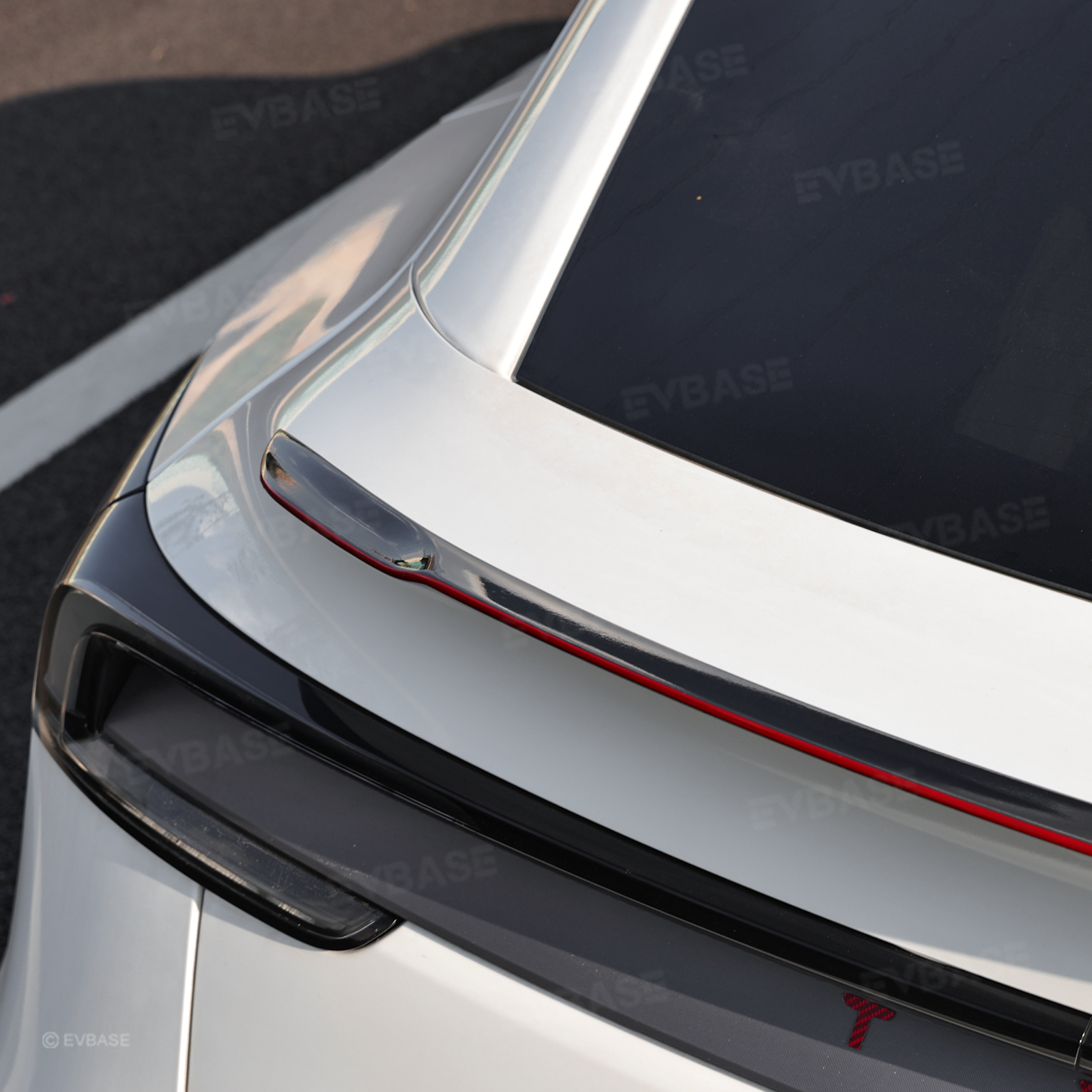 Model Y Juniper ABS Full Aero Body Kit with Red Trim Design |Rear Diffuser& Rear Spoiler& Front Lip& Side Skirts for Tesla