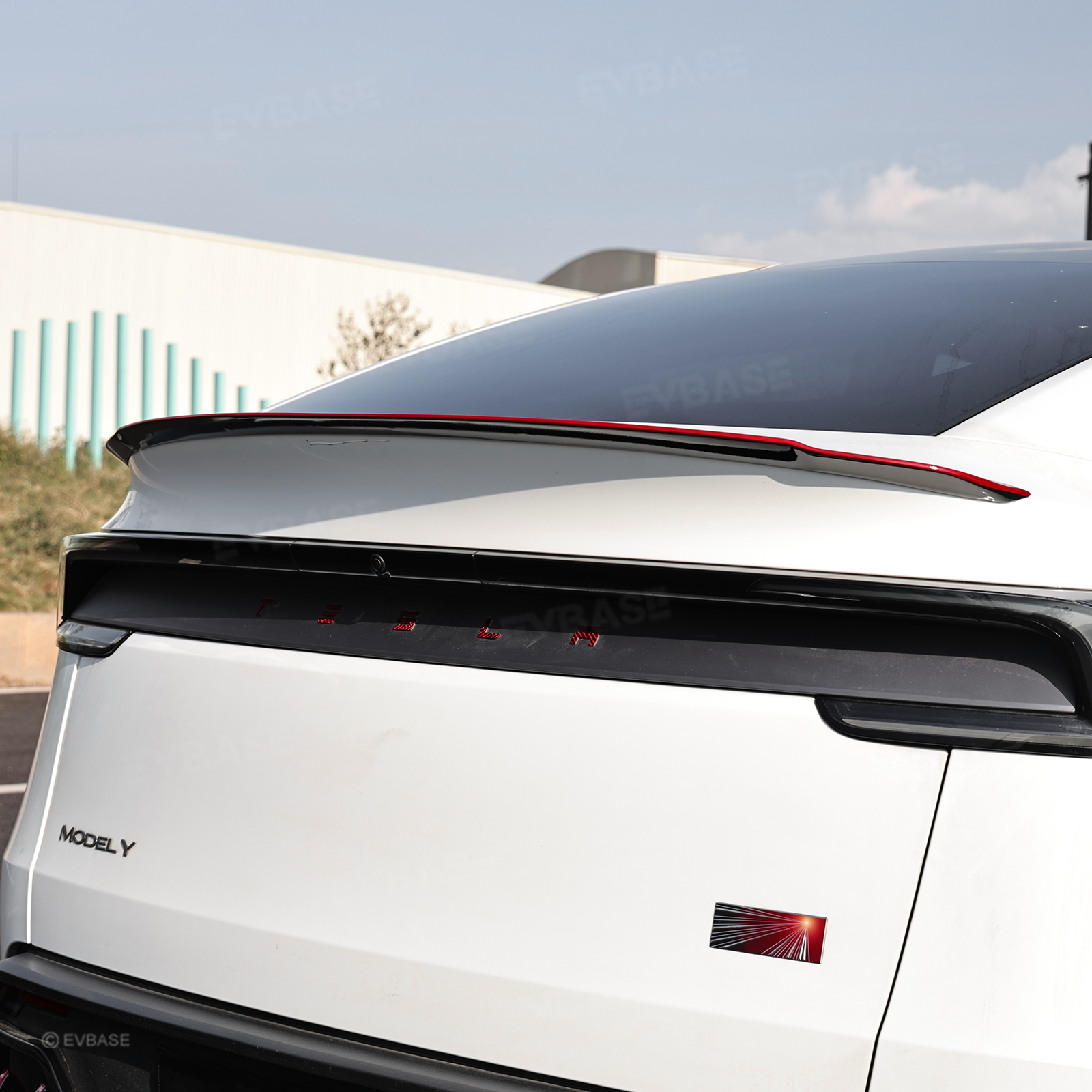 Model Y Juniper ABS Full Aero Body Kit with Red Trim Design |Rear Diffuser& Rear Spoiler& Front Lip& Side Skirts for Tesla