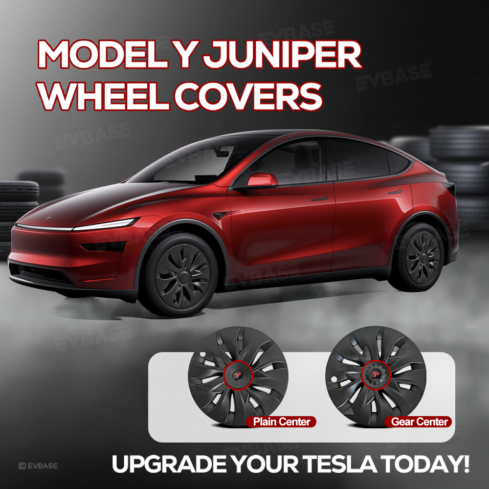 Model Y Juniper Aero-Style Wheel Covers for Tesla 19" Wheels Matte Hubcaps
