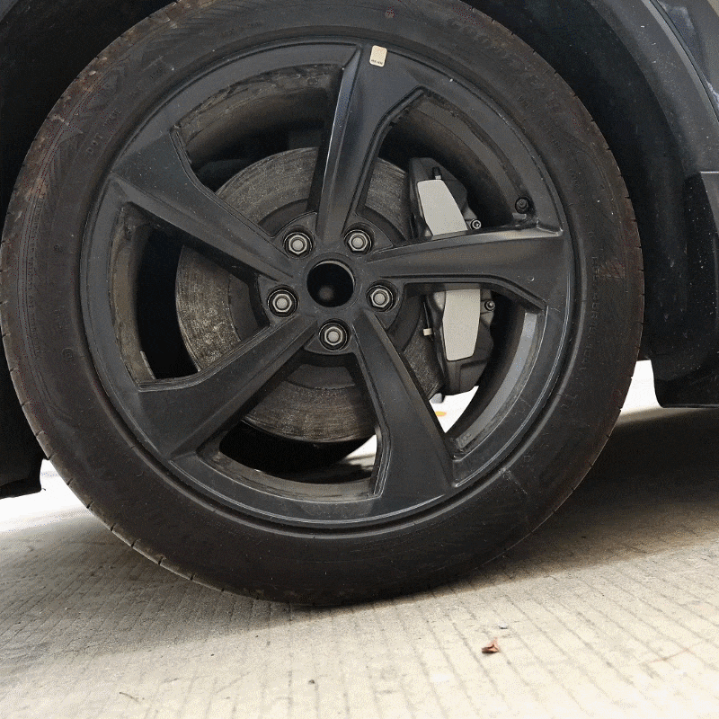 Model Y Juniper 19 Inch Spiral Style Matte Wheel Covers & Center Hub Caps & Brake Caliper Cover Set Performance Look Exterior Upgrade