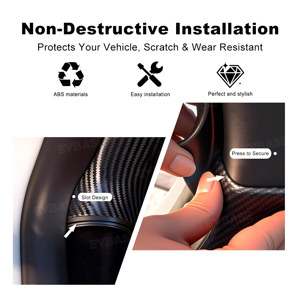 Model Y Juniper Door Sill Protector Pillar Cover ABS Anti-Kick Guard with Stainless Steel Logo