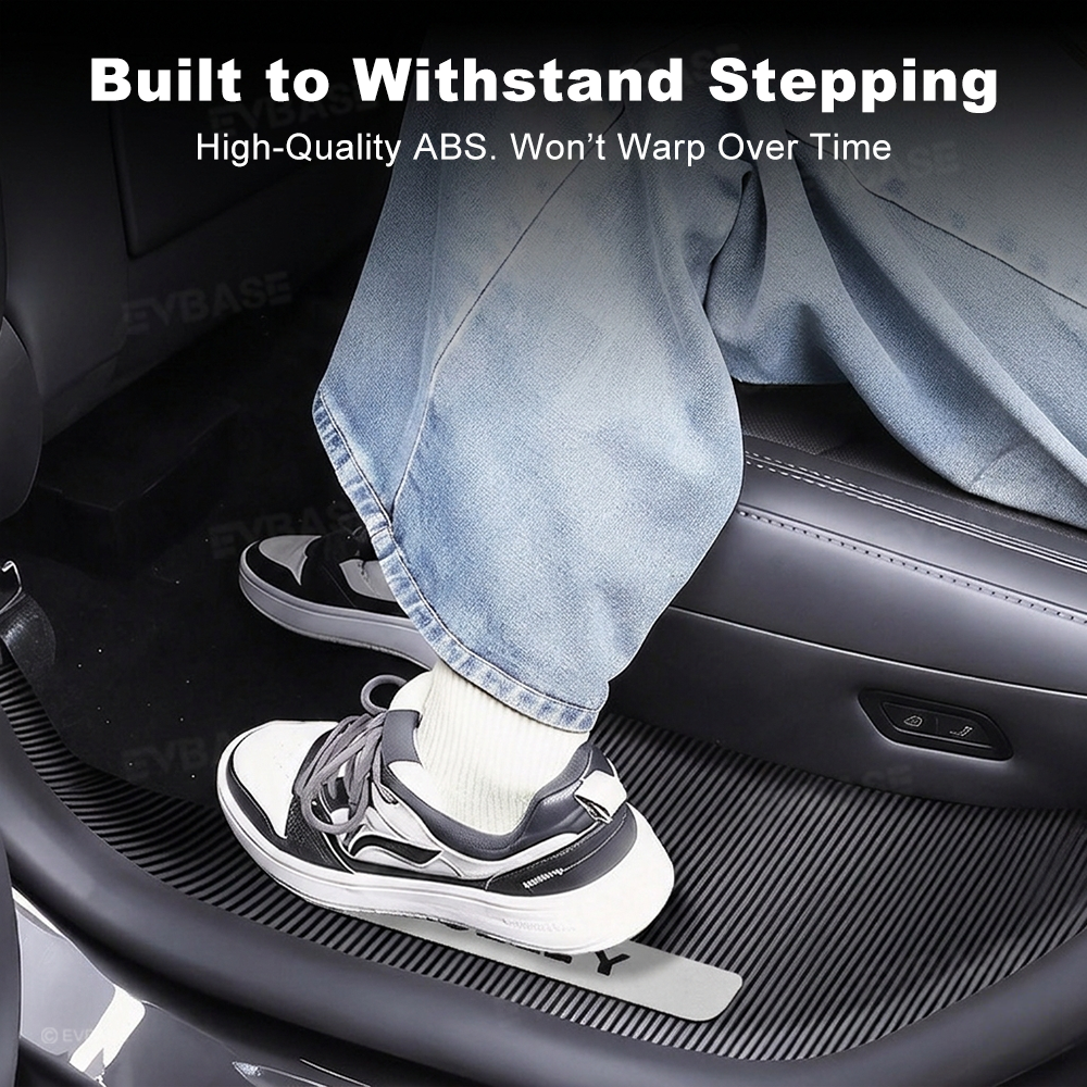 Model Y Juniper Door Sill Protector Pillar Cover ABS Anti-Kick Guard with Stainless Steel Logo