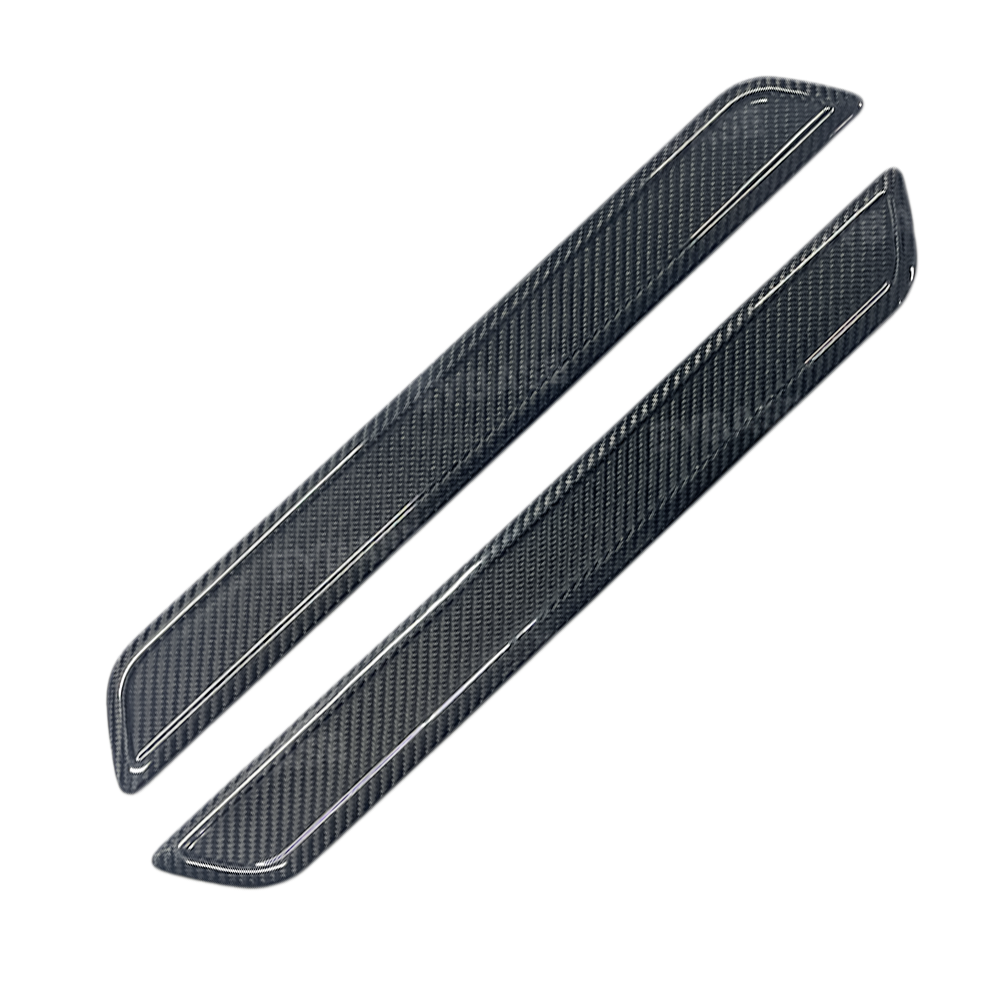 Model Y Juniper Door Sill Protector Real Carbon Fiber Scuff Plates Front Door Sill Cover for Tesla