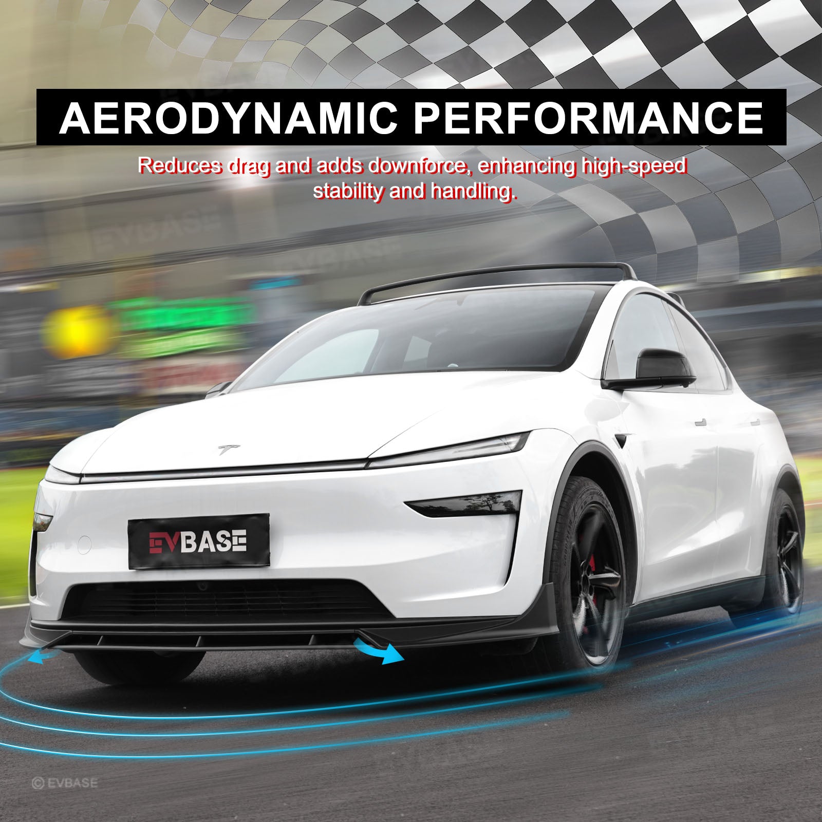 Model Y Juniper Fast Style Front Lip ABS Front Bumper Lip Splitter for Tesla