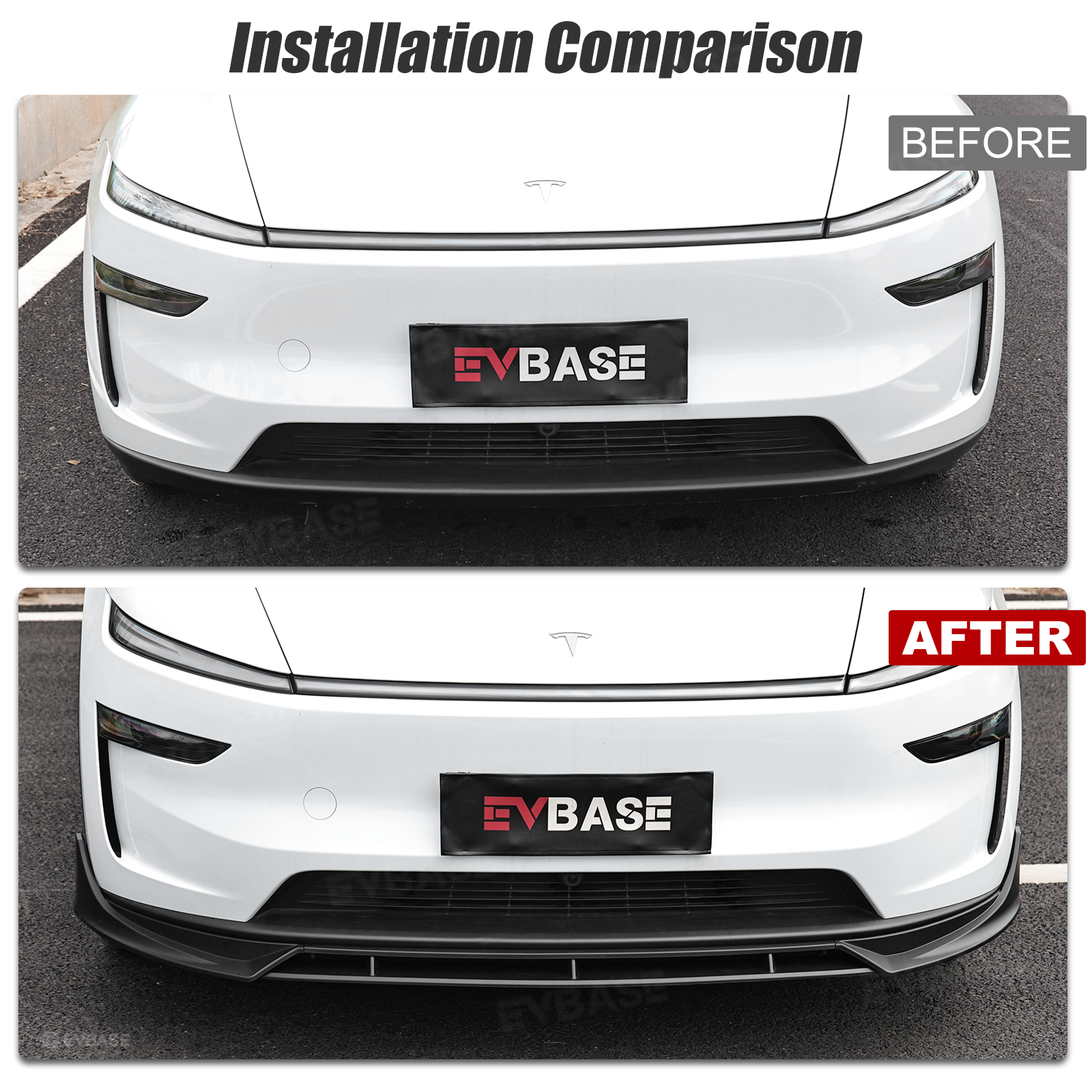 Model Y Juniper Fast Style Front Lip ABS Front Bumper Lip Splitter for Tesla