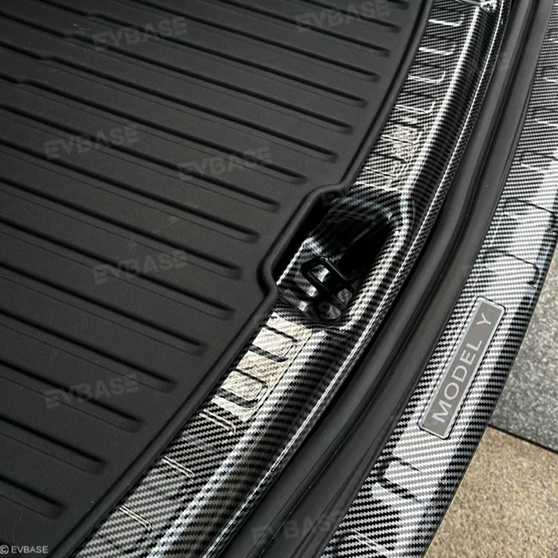 Model Y Juniper Front and Rear Door Sill Protector Kits Rear Trunk Sill Protector Mats
