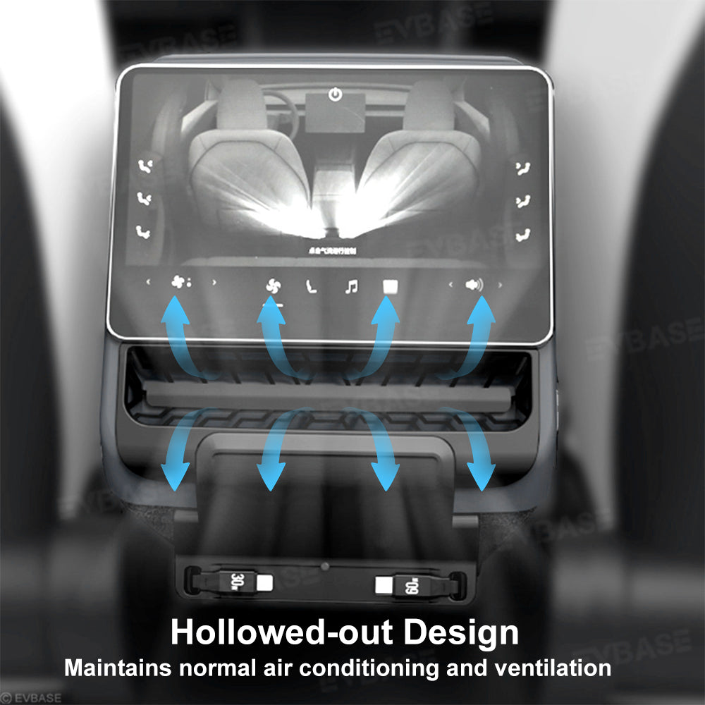 Model Y Juniper/ 3 Highland Rear Vent Expansion Dock with Retractable Fast Charging Cables Air Vent Cover for Tesla