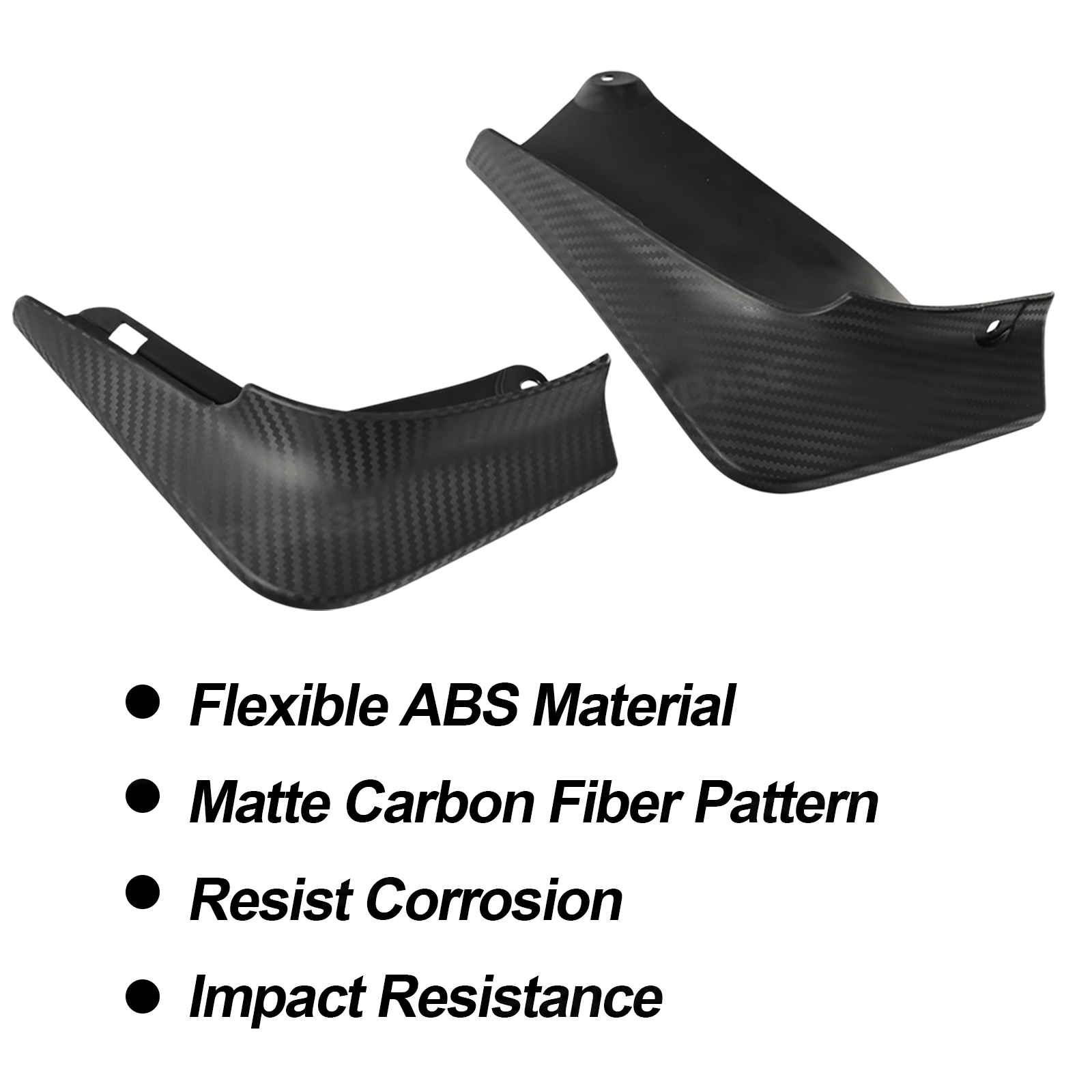 Model Y Juniper Mud Flaps ABS Splash Guards All-Weather No Drilling Fender Mudguards- Hydro Carbon Fiber Coated