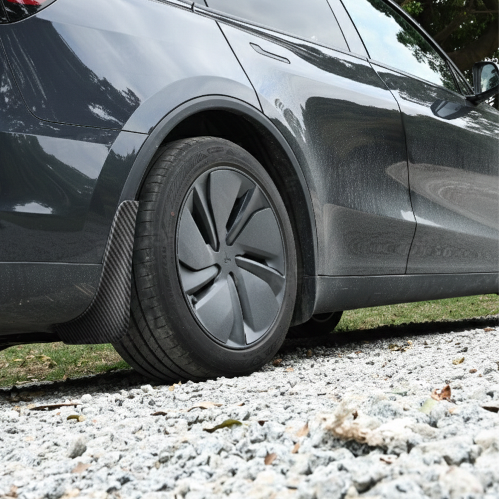 Model Y Juniper Mud Flaps ABS Splash Guards All-Weather No Drilling Fender Mudguards- Hydro Carbon Fiber Coated