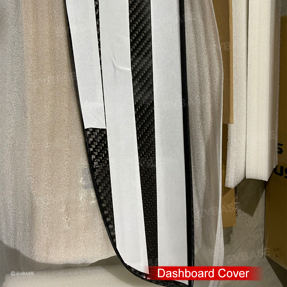 Model Y Juniper Real Carbon Fiber Dashboard Cover Panel Tesla Interior Trim Cover EVBASE