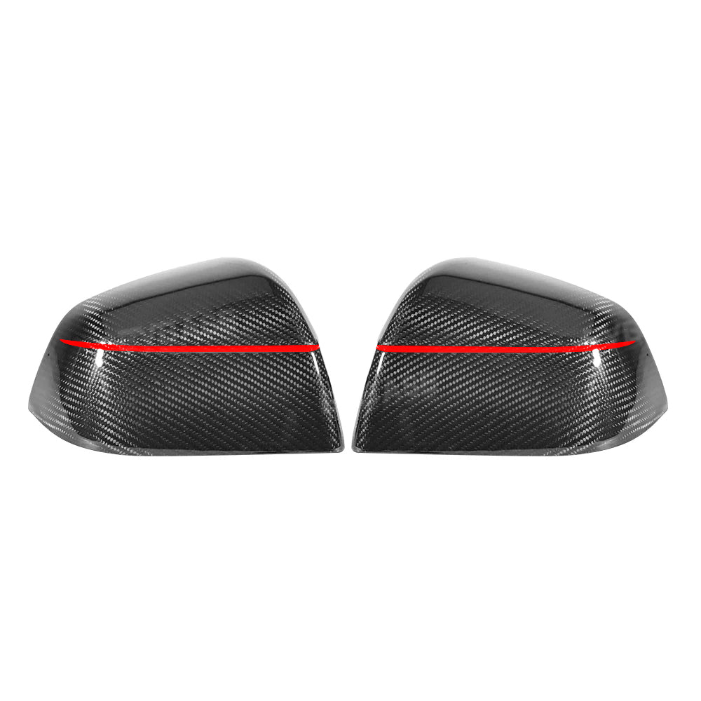 Model Y Juniper Real Carbon Fiber Side Mirror Covers Redline Performance Style Side Mirror Caps