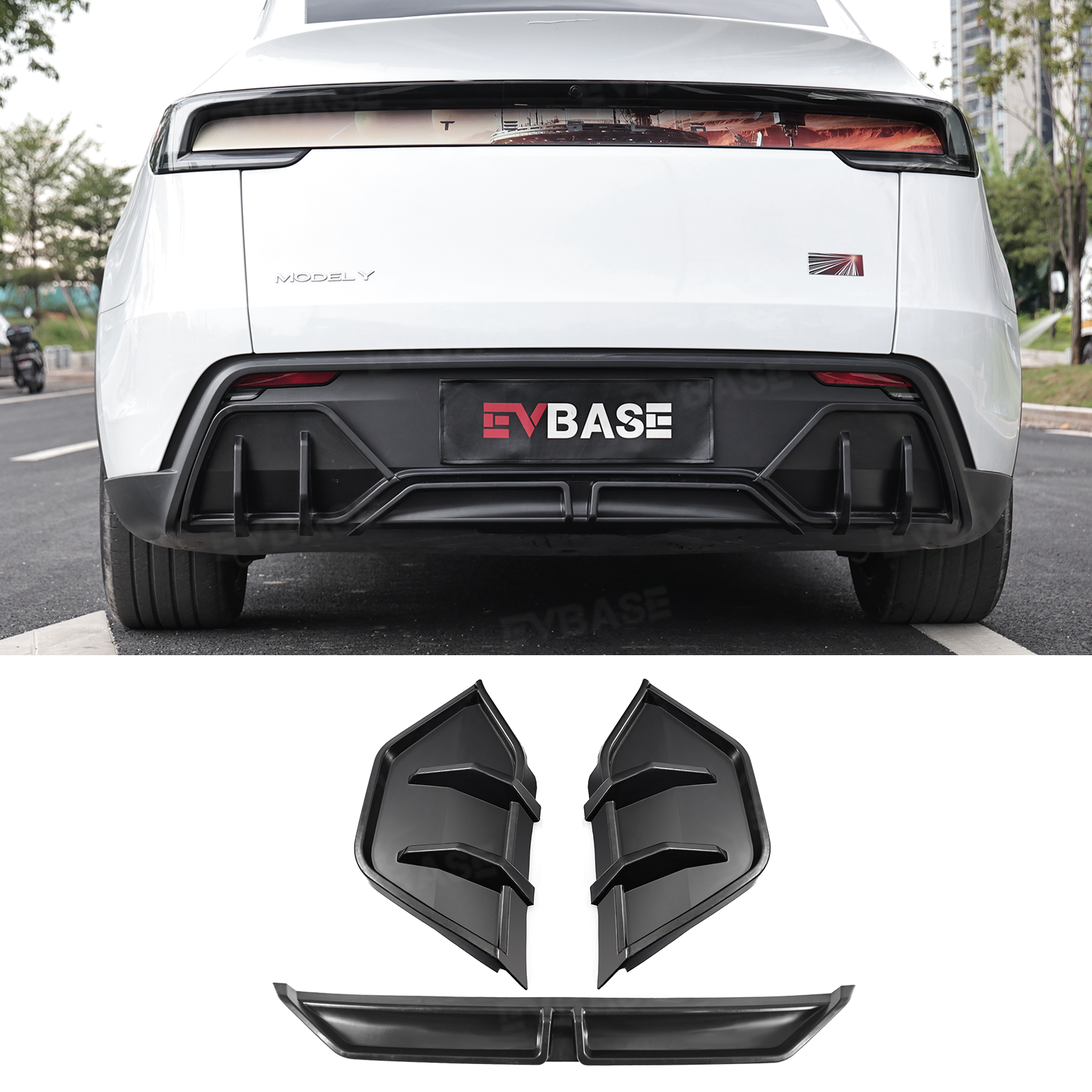 Model Y Juniper Rear Diffuser Loco Style Lower Bumper Lip ABS Body Kit for Tesla