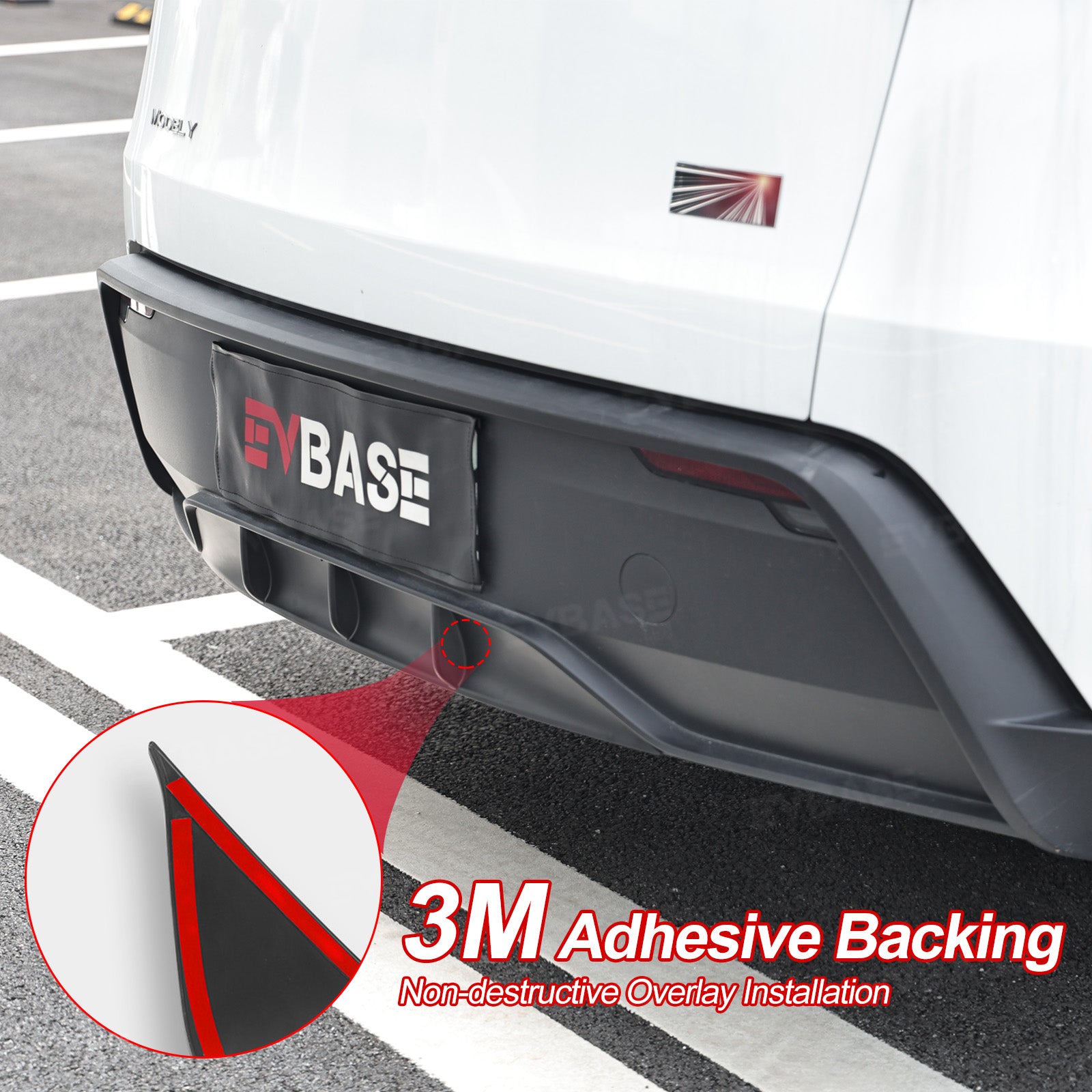 Model Y Juniper Rear Diffuser Rear Bumper Lip ABS Spoiler Trim for Tesla