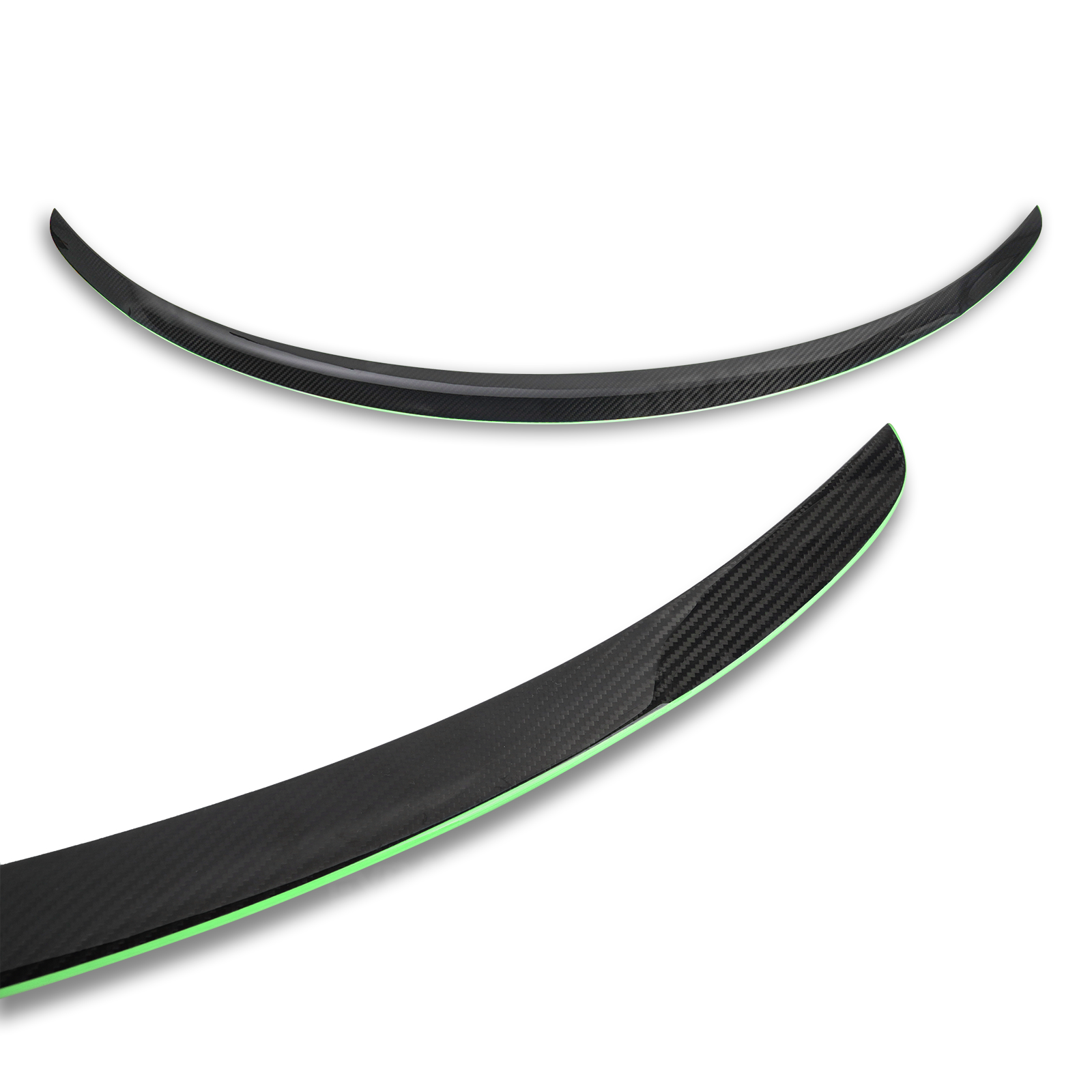 Model Y Juniper Rear Spoiler Tail Wing Real Carbon Fiber Performance Trunk Lip with Fluorescent Glow Edge