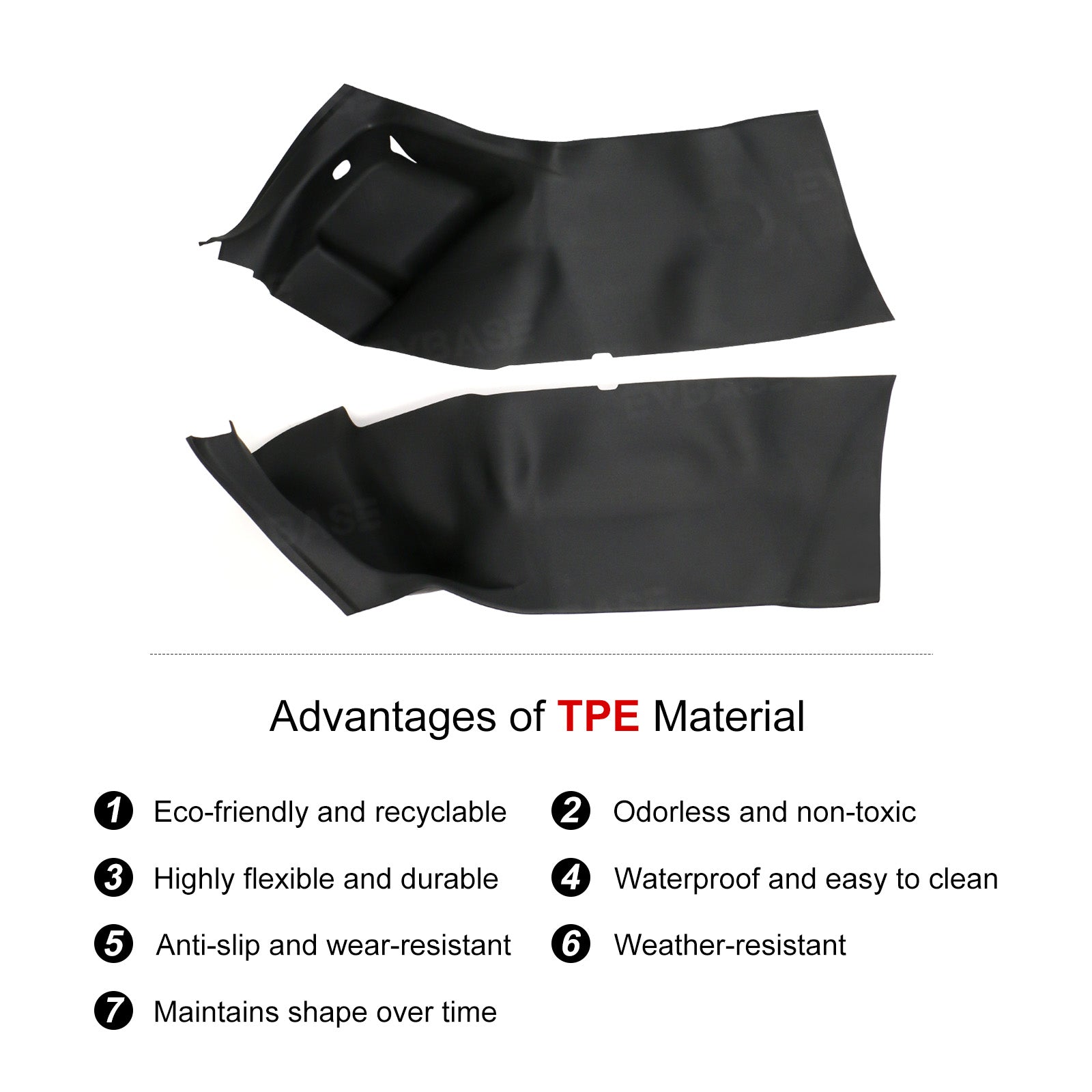 Model Y Juniper Rear Trunk Side Protectors TPE Interior Protection Covers for Tesla