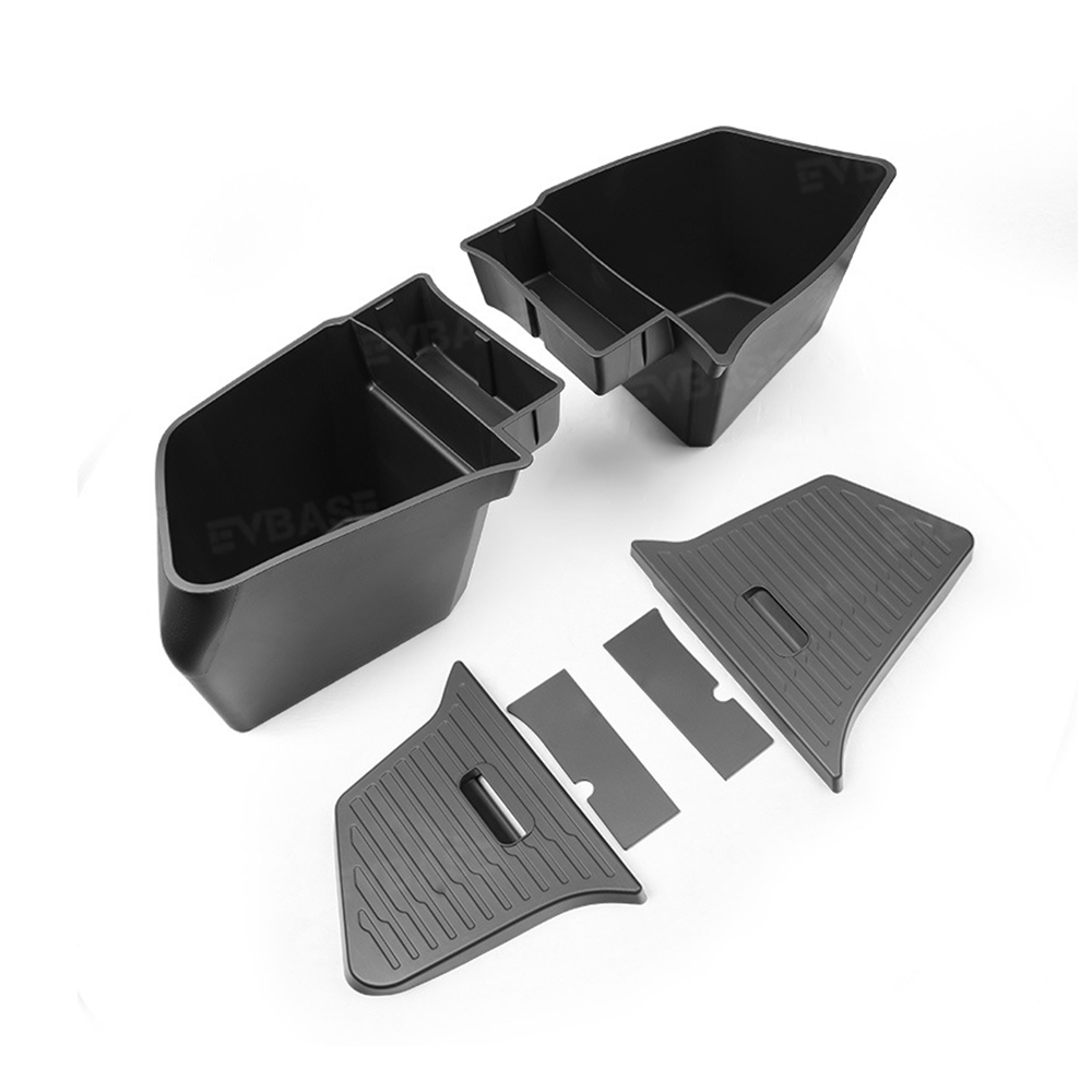 Model Y Juniper Rear Trunk Storage Box TPE Side Cargo Organizer Bins 2.0 with Lids for Tesla