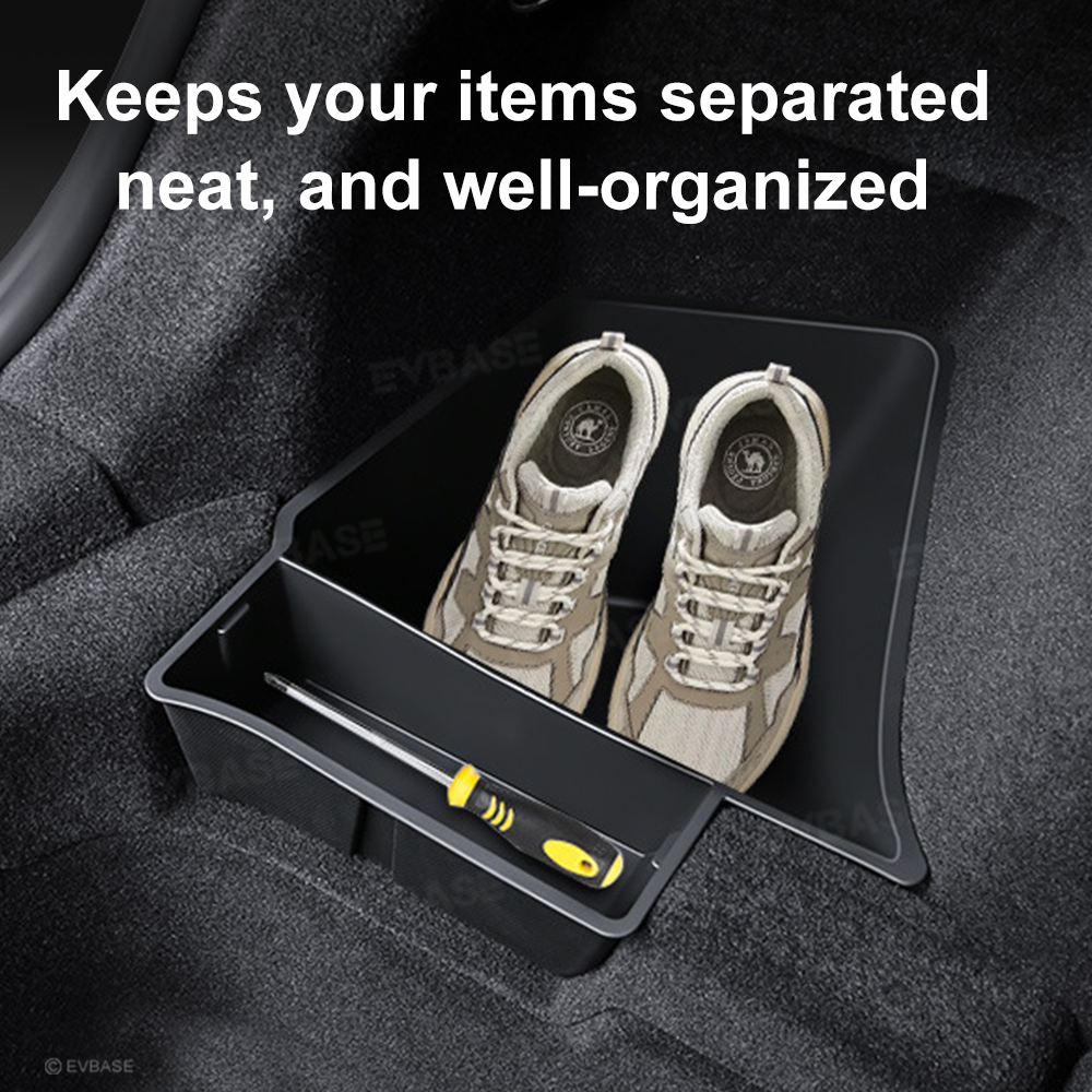 Model Y Juniper Rear Trunk Storage Box TPE Side Cargo Organizer Bins 2.0 with Lids for Tesla