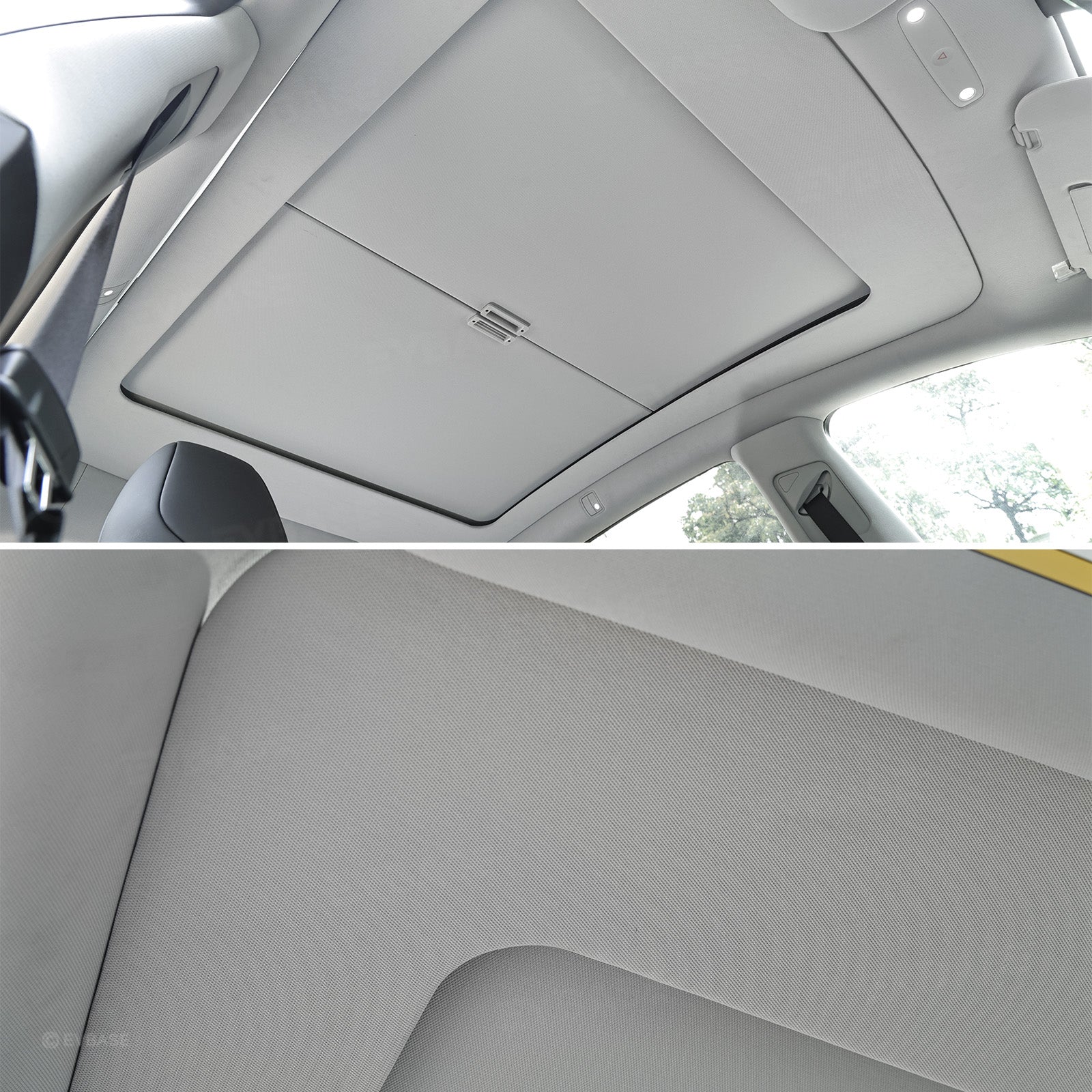 Model Y Juniper Retractable Sunshade for Tesla Glass Roof Sunshade With Roll Fabric Style Heat Insulation UV Protection