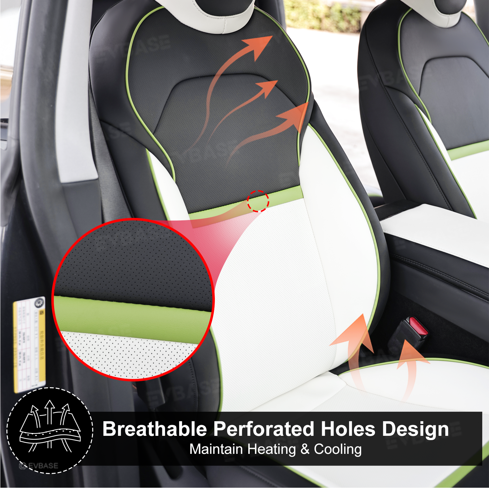 Model Y Juniper Seat Cover NAPPA Leather Seat Protector Airbag Compatible Cyber-inspired Design