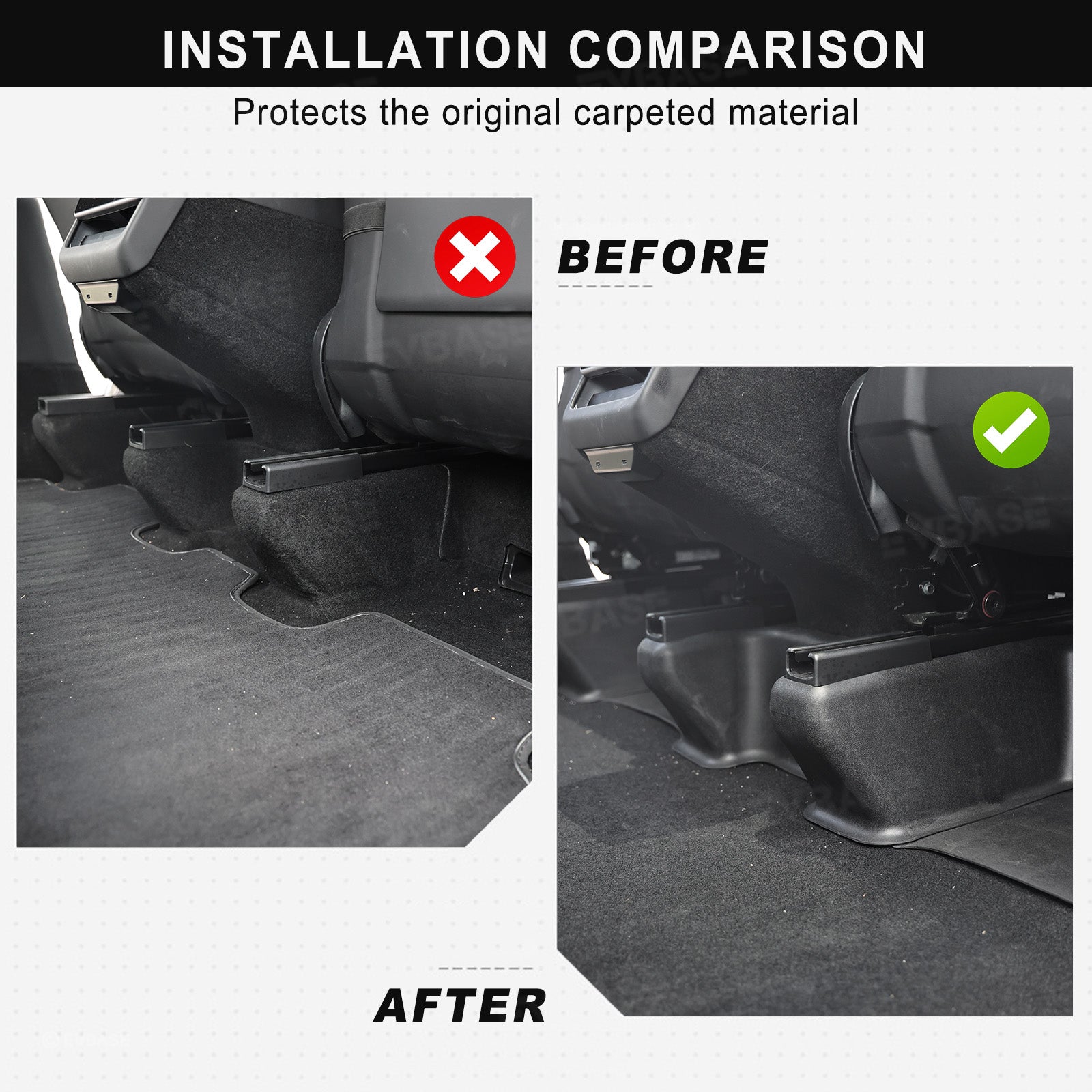 Model Y Juniper Seat Slide Rail Anti-Kick Guard Under-Seat Full Coverage Protector Pad for Tesla