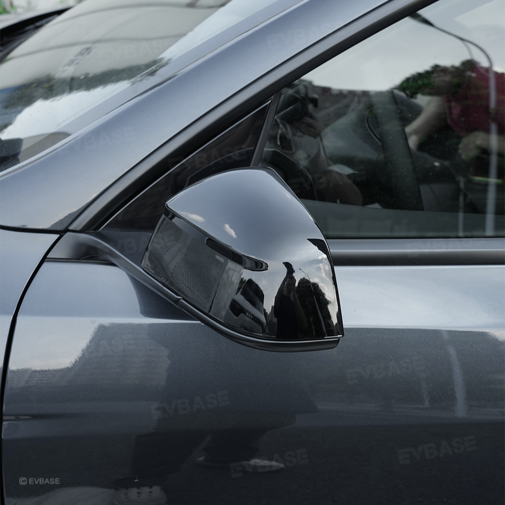 Model Y Juniper Side Mirror Cover Overlay Performance-Inspired Upgrade Rearview Mirror Cap Glossy Black