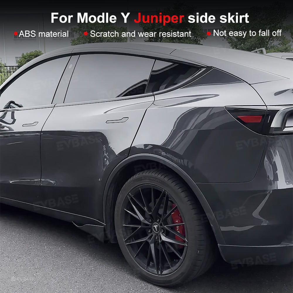 Model Y Juniper Side Skirts Extensions Splitter Lip Rocker Panel ABS Body Kit for Tesla