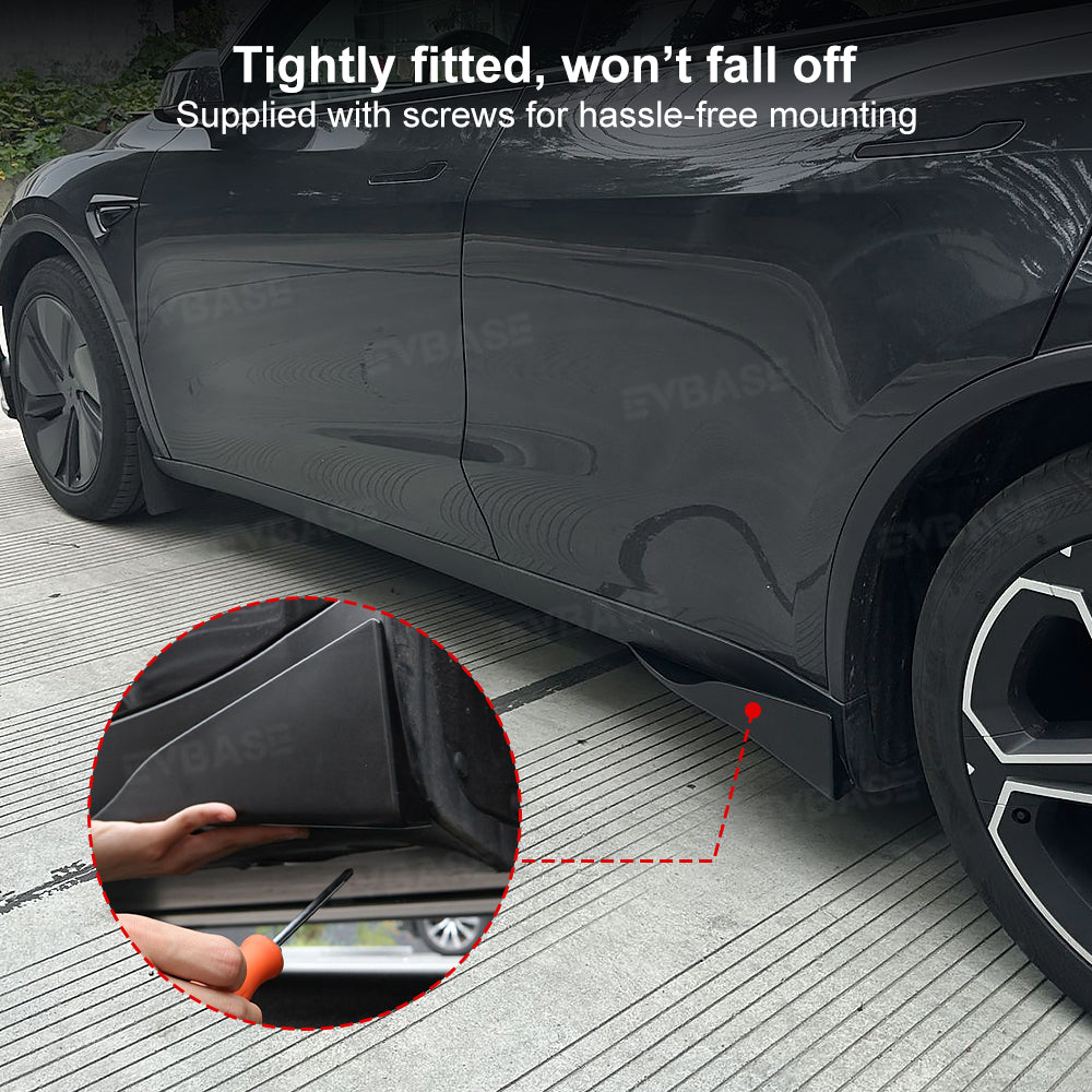 Model Y Juniper Side Skirts Extensions Splitter Lip Rocker Panel ABS Body Kit for Tesla