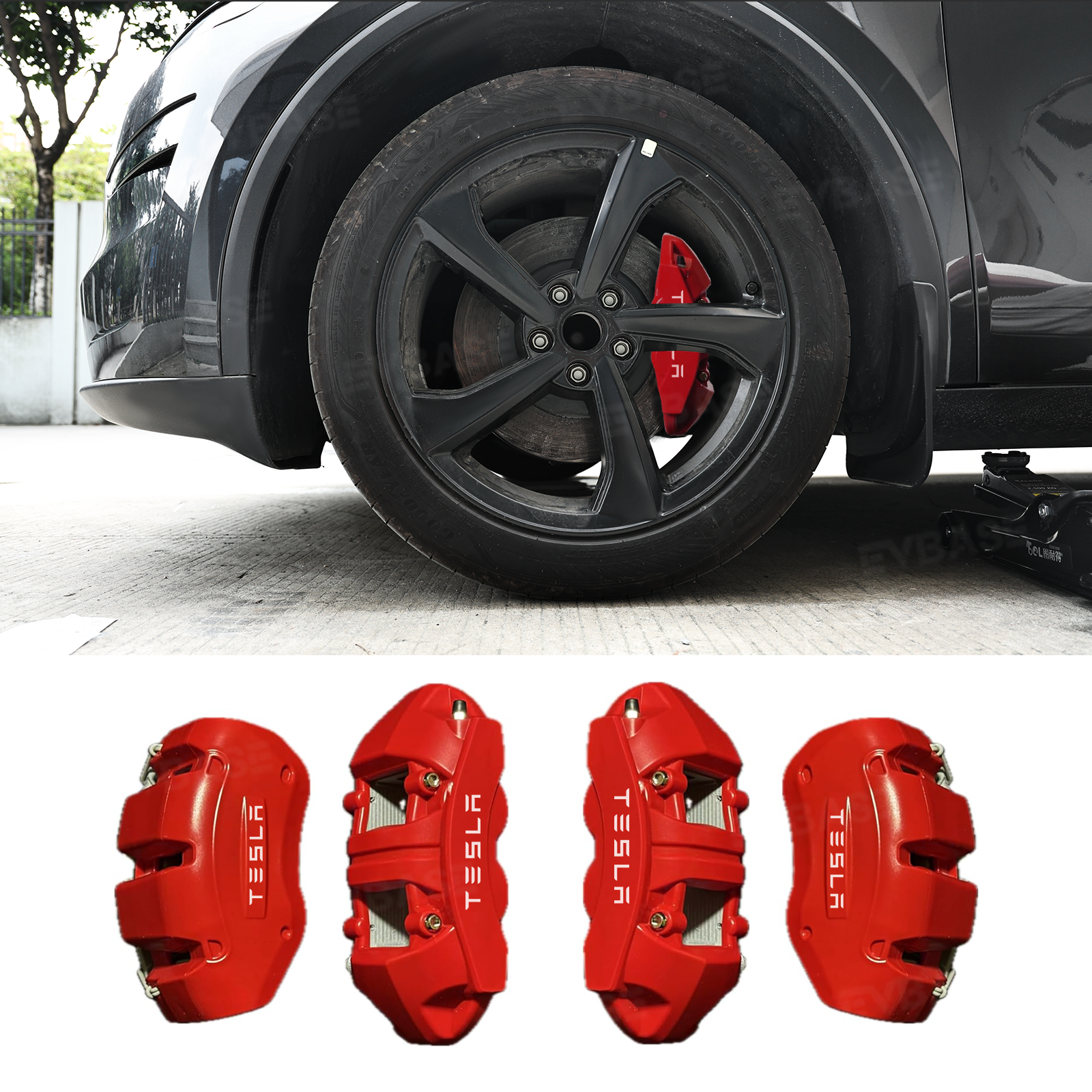Model Y Juniper Silicone Brake Caliper Cover Protector Set Slip-On Fit & No Wheel Removal