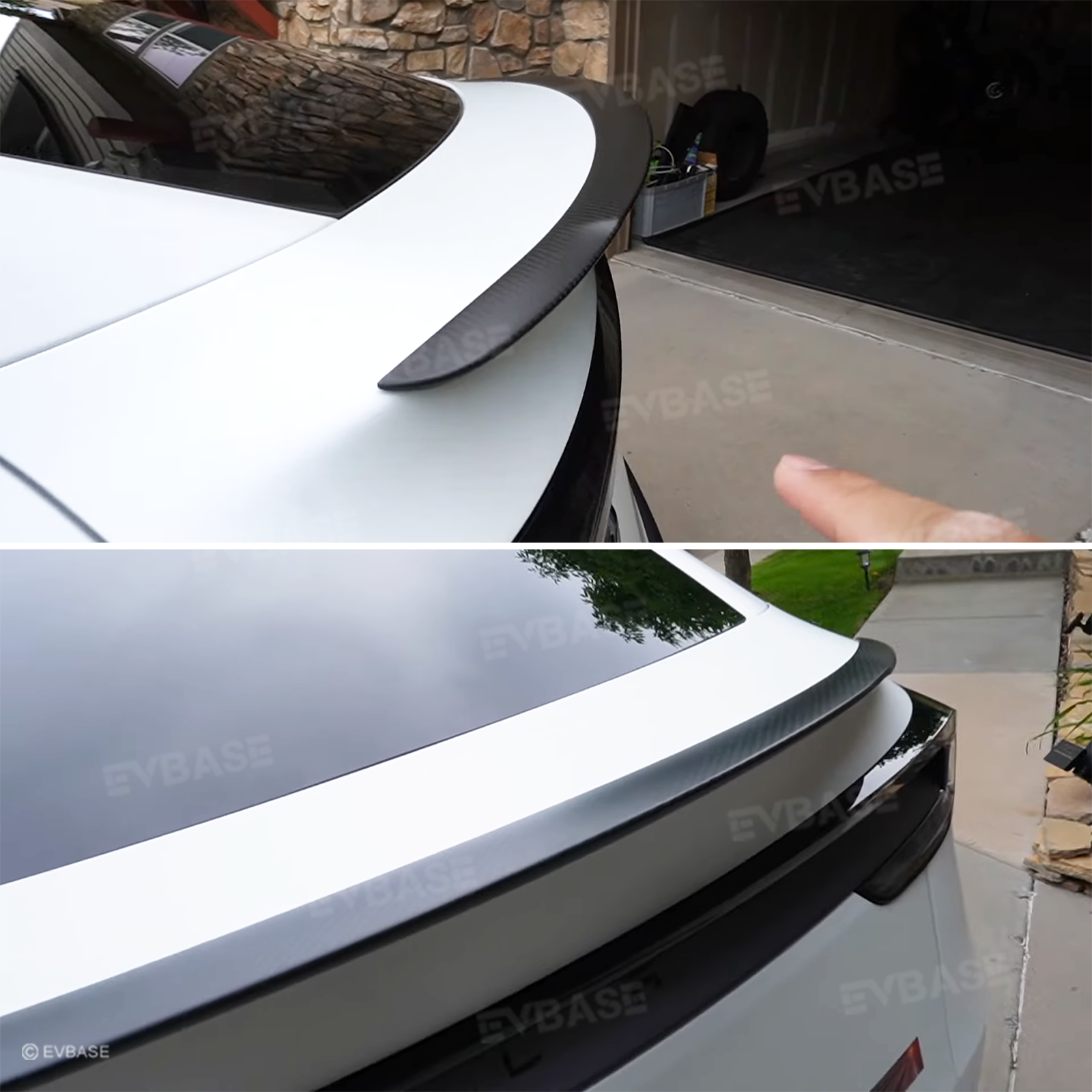 Tesla Model Y Juniper Spoiler Real Carbon Fiber Wing Rear Trunk Lid With Performance Style