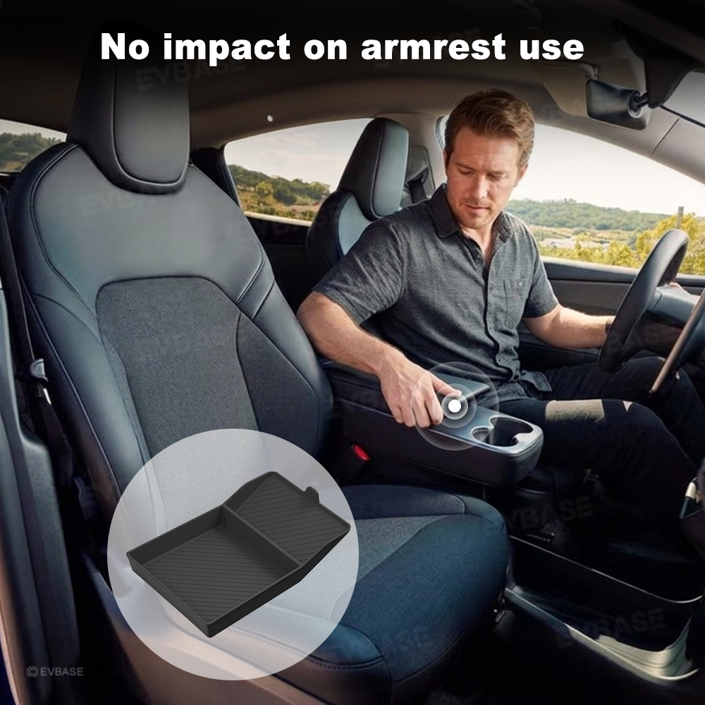 Model Y Juniper Standard Lower Armrest Organizer Silicone Storage Insert Tray