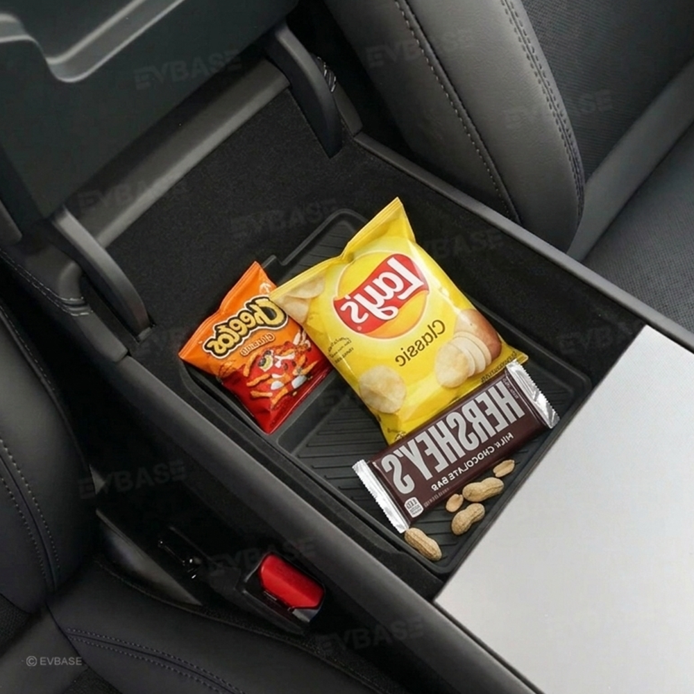 Model Y Juniper Standard Lower Armrest Organizer Silicone Storage Insert Tray