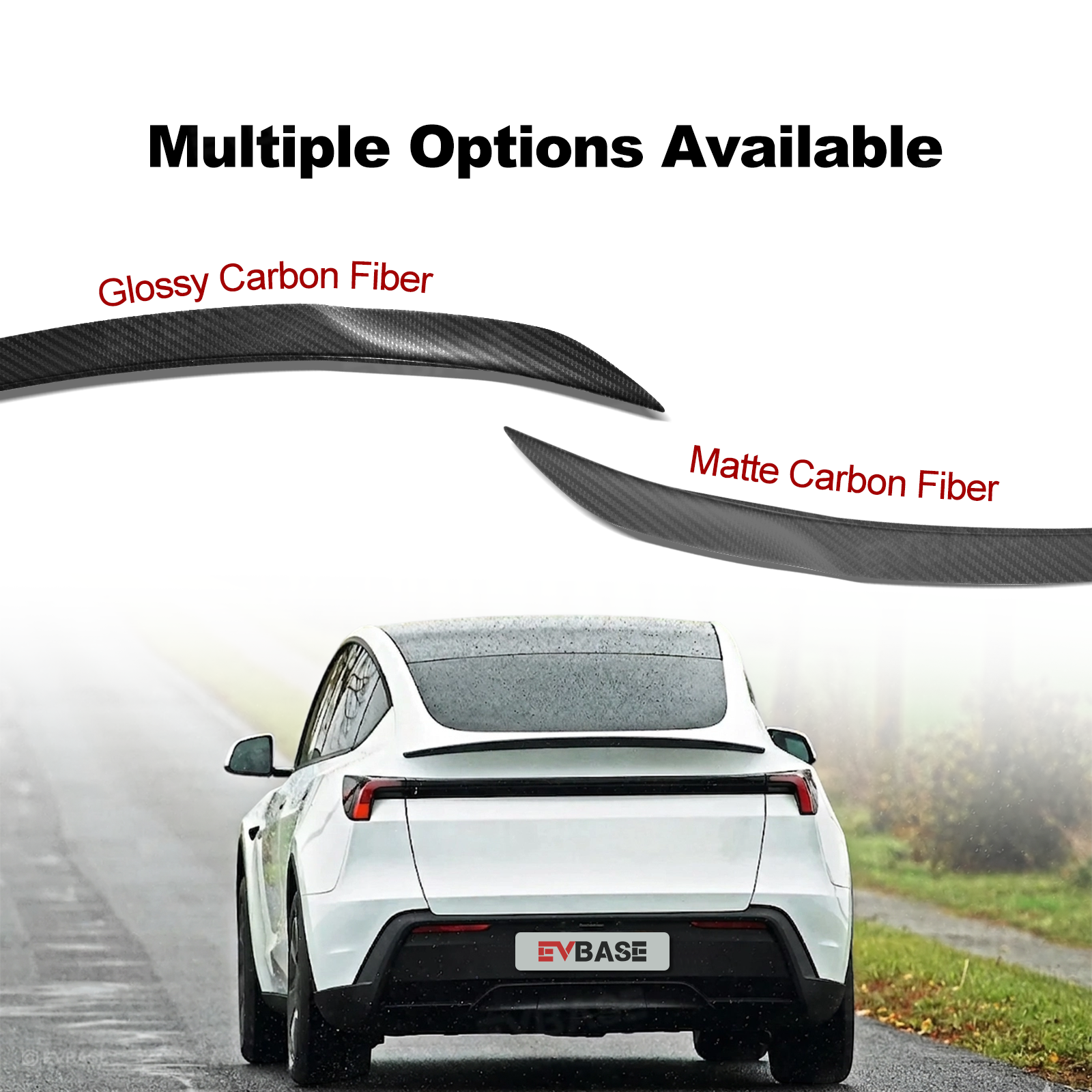 Model Y Juniper Standard Real Carbon Fiber Rear Spoiler Wing OEM Style Rear Trunk Splitter