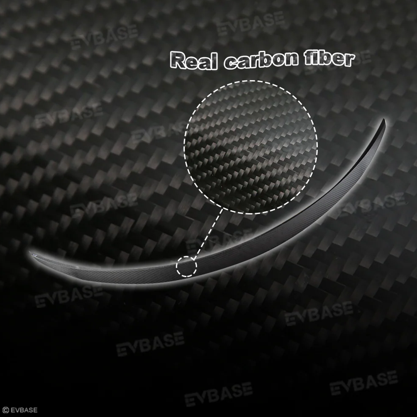 Model Y Juniper Standard Real Carbon Fiber Rear Spoiler Wing OEM Style Rear Trunk Splitter