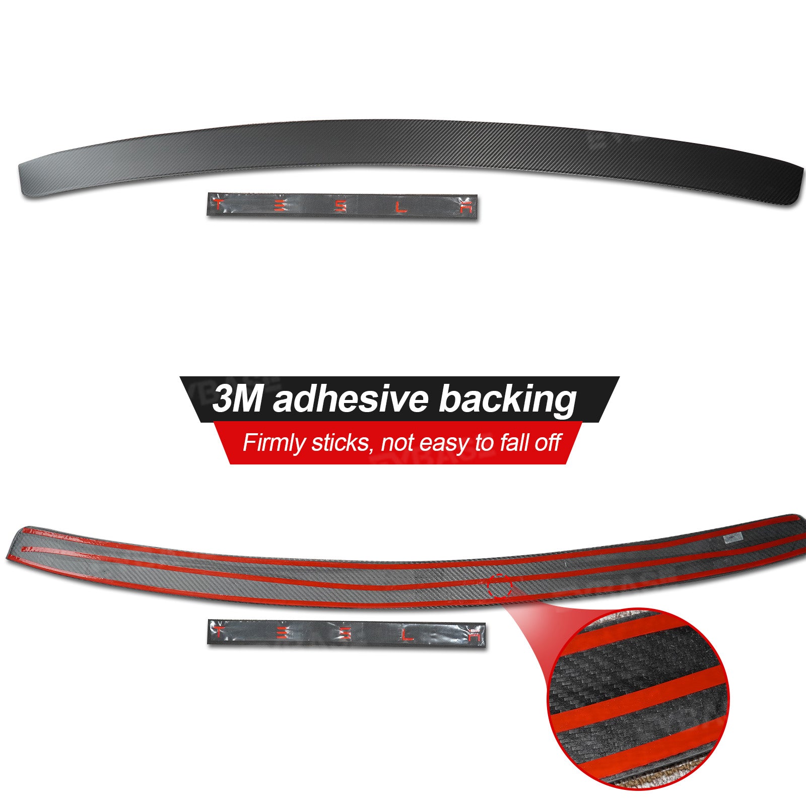Model Y Juniper Tailgate Applique Overlay Real Dry Molded Carbon Fiber Rear Tailgate Trim for Tesla