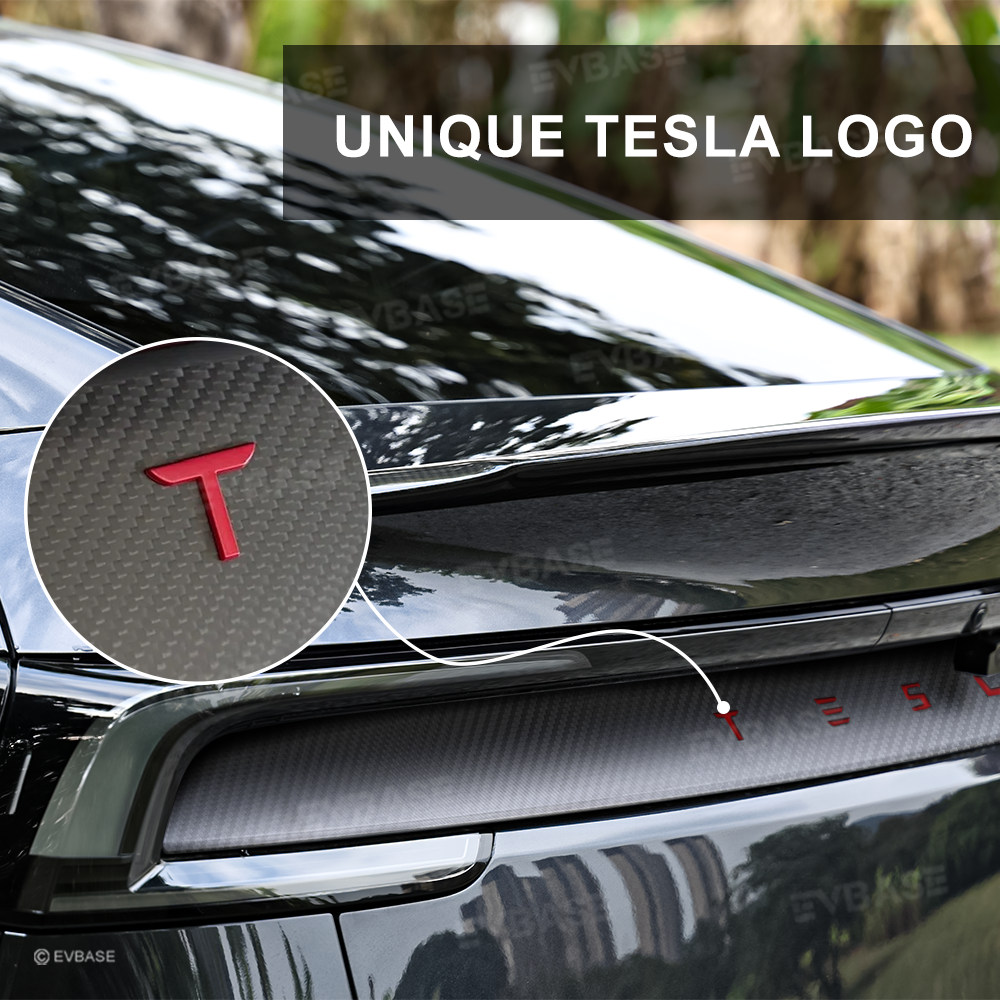 Model Y Juniper Tailgate Applique Overlay Real Dry Molded Carbon Fiber Rear Tailgate Trim for Tesla