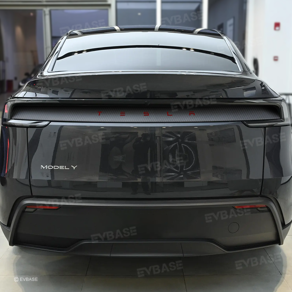 Model Y Juniper Tailgate Applique Overlay Real Dry Molded Carbon Fiber Rear Tailgate Trim for Tesla