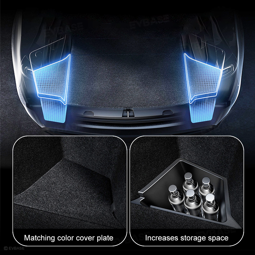 Model Y Juniper Trunk Storage Box Back Trunk Side Organizer Storage Bins Tesla Organizer