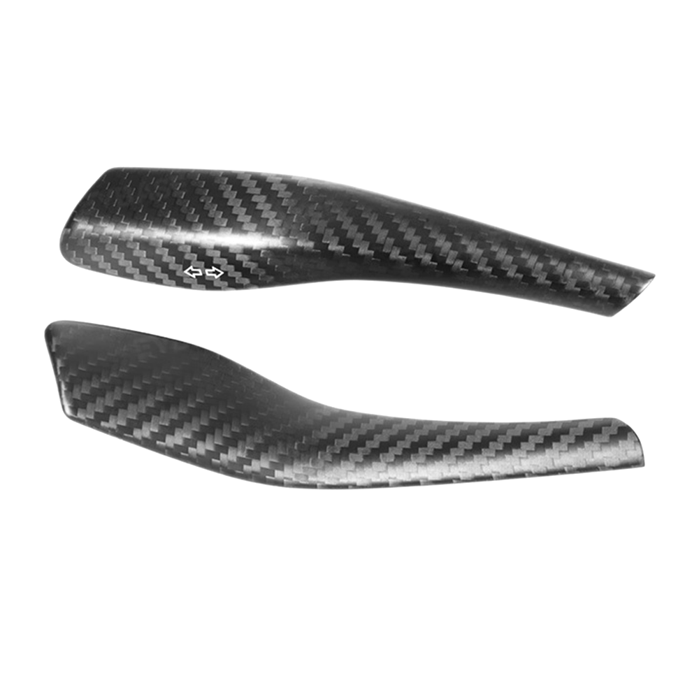 Model Y Juniper Carbon Fiber Turn Signal Stalk Trim Covers for Tesla